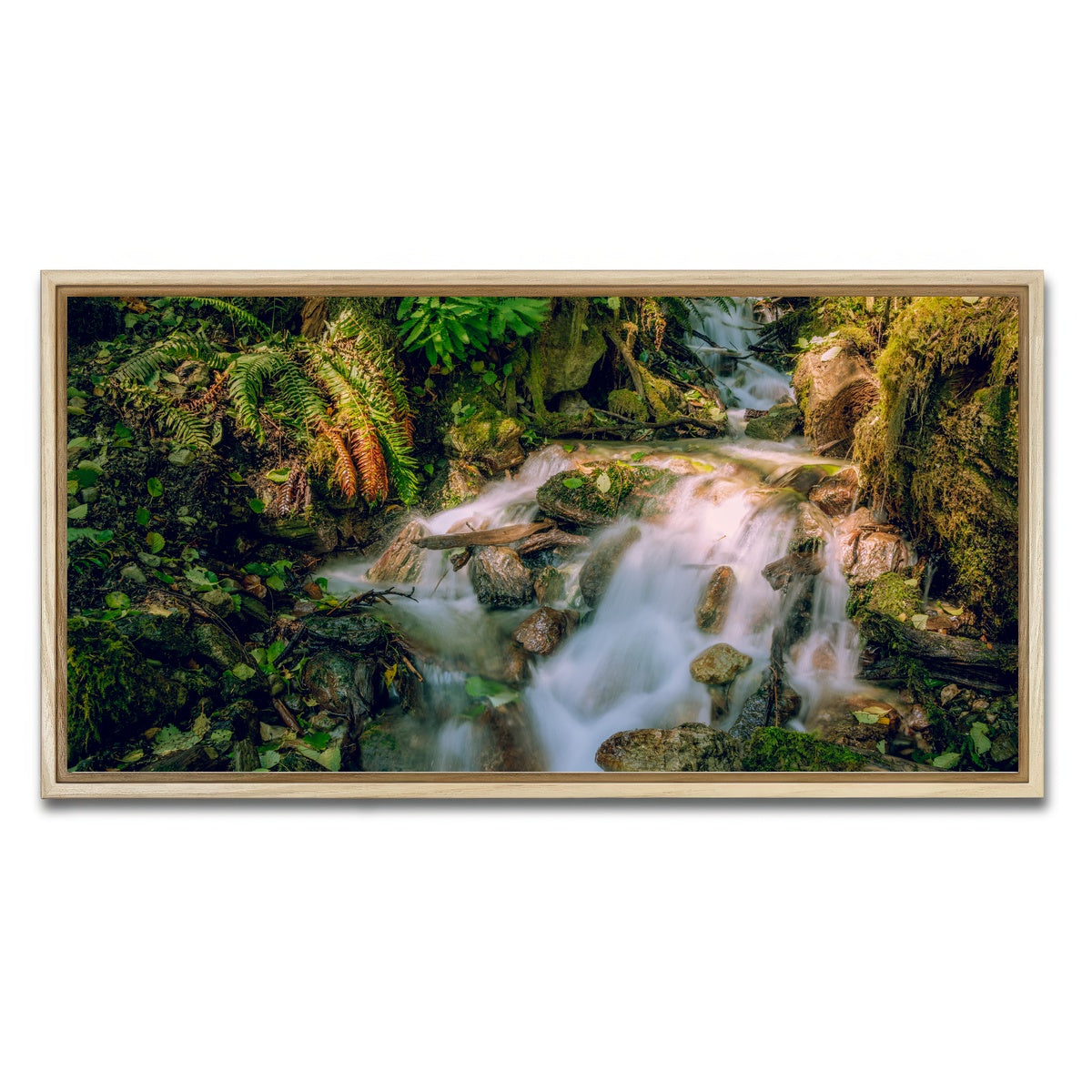 AUTO-MOCKUP WHITE | Baker Waterfall | 1 Piece | Natural Framed Canvas | group=2x1