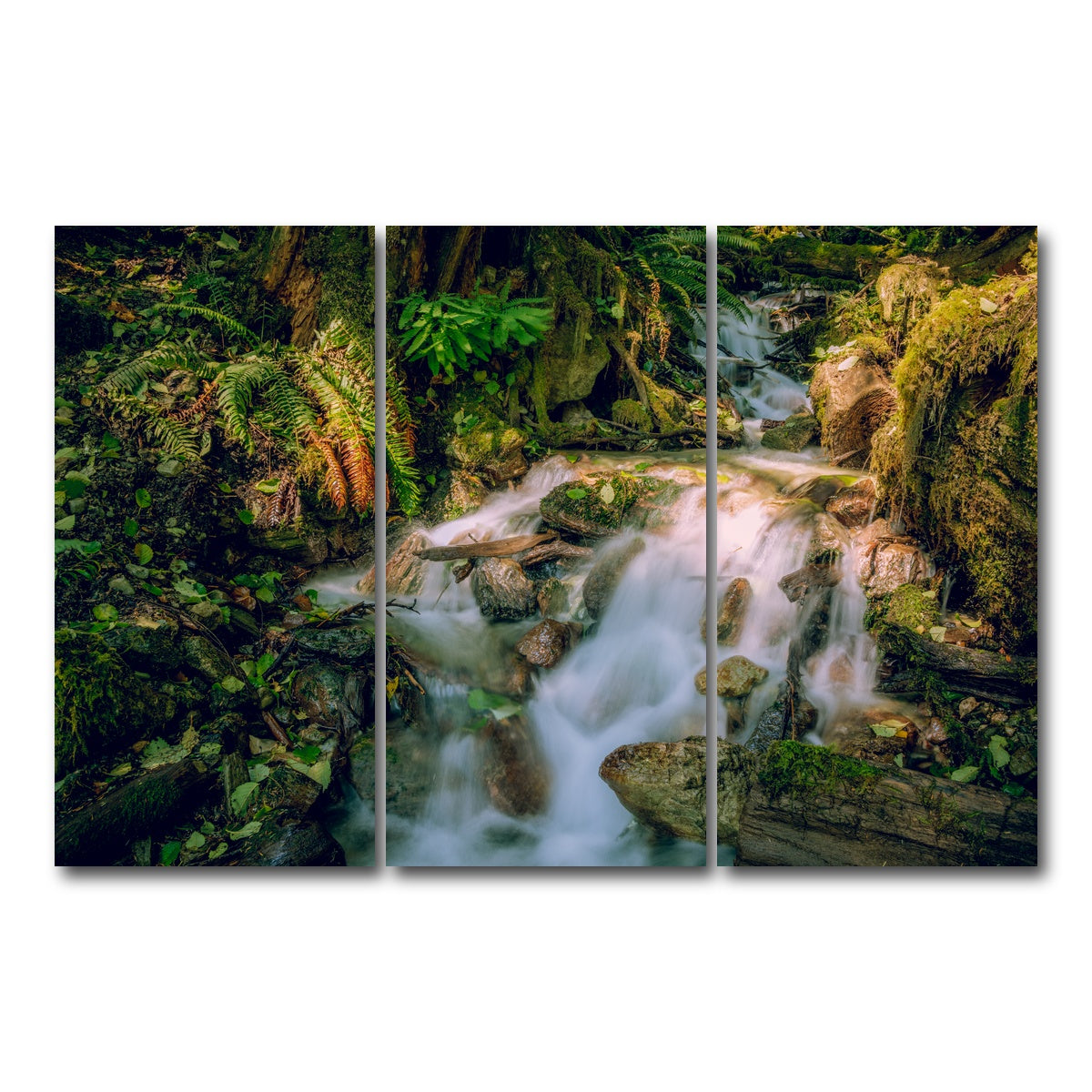 AUTO-MOCKUP WHITE | Baker Waterfall | 3 Piece | Gallery Wrap Canvas | group=12x24