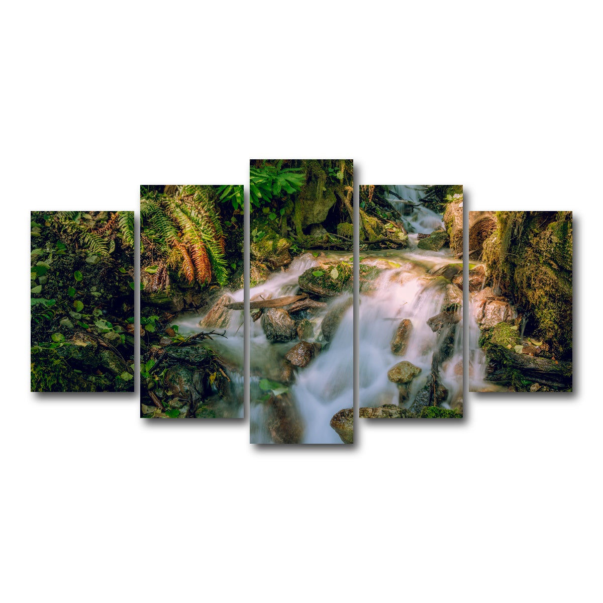 AUTO-MOCKUP WHITE | Baker Waterfall | 5 Piece | Gallery Wrap Canvas | group=5_normal