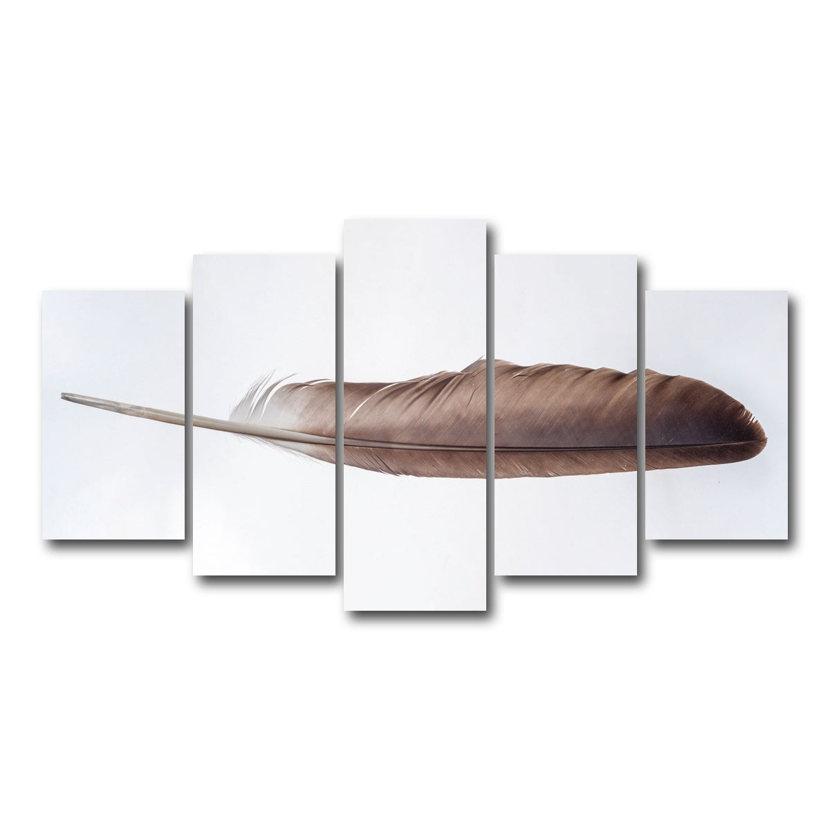 AUTO-MOCKUP WHITE | Bald Eagle Feather | 5 Piece | Gallery Wrap Canvas | group=5_normal