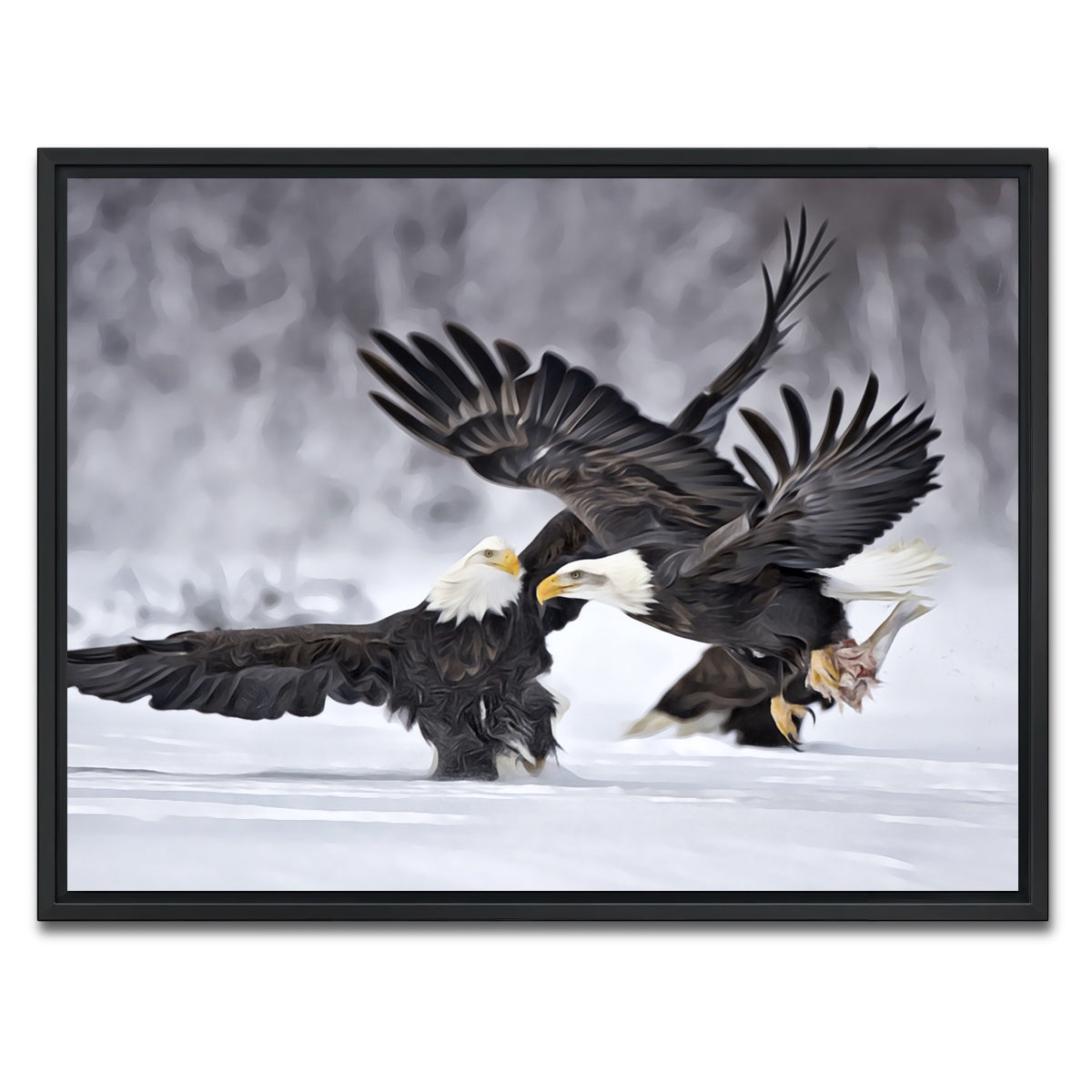 AUTO-MOCKUP WHITE | Bald Eagles | 1 Piece | Black Framed Canvas | group=4x3