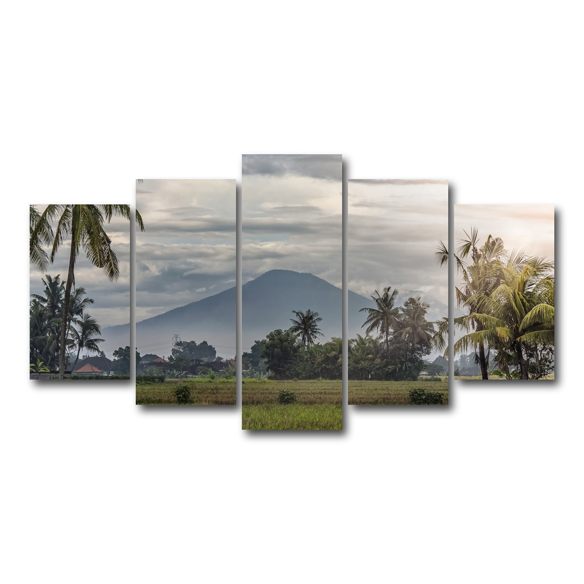 AUTO-MOCKUP WHITE | Bali Landscape | 5 Piece | Gallery Wrap Canvas | group=5_normal