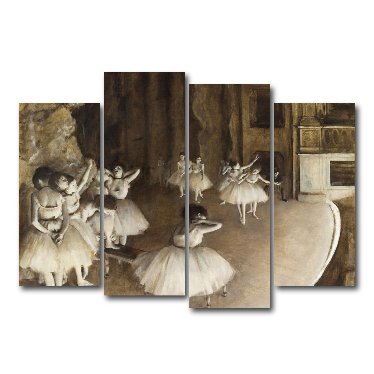 AUTO-MOCKUP WHITE | Ballet Rehearsal | 4 Piece | Gallery Wrap Canvas | group=4_normal