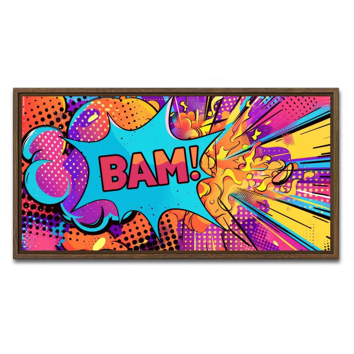 AUTO-MOCKUP WHITE | Bam | 1 Piece | Walnut Framed Canvas | group=2x1