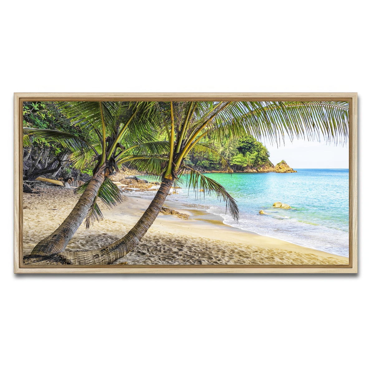 AUTO-MOCKUP WHITE | Banana Beach | 1 Piece | Natural Framed Canvas | group=2x1