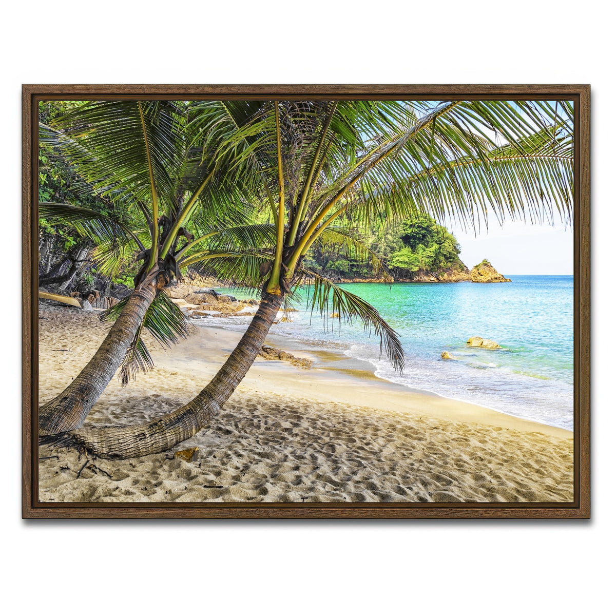 AUTO-MOCKUP WHITE | Banana Beach | 1 Piece | Walnut Framed Canvas | group=4x3