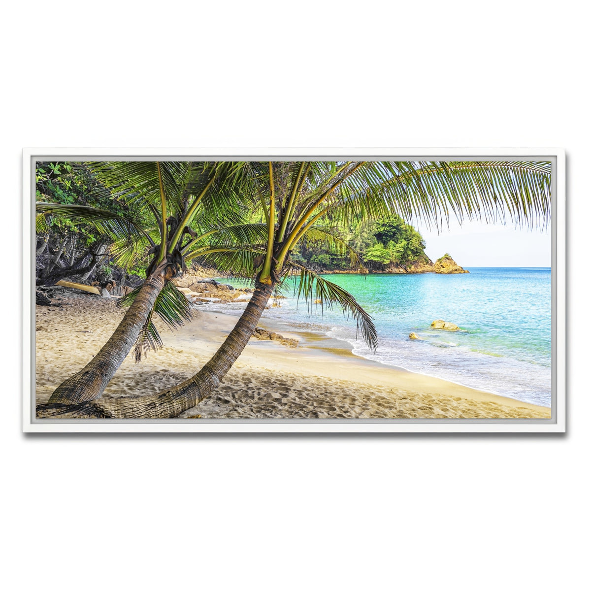 AUTO-MOCKUP WHITE | Banana Beach | 1 Piece | White Framed Canvas | group=2x1