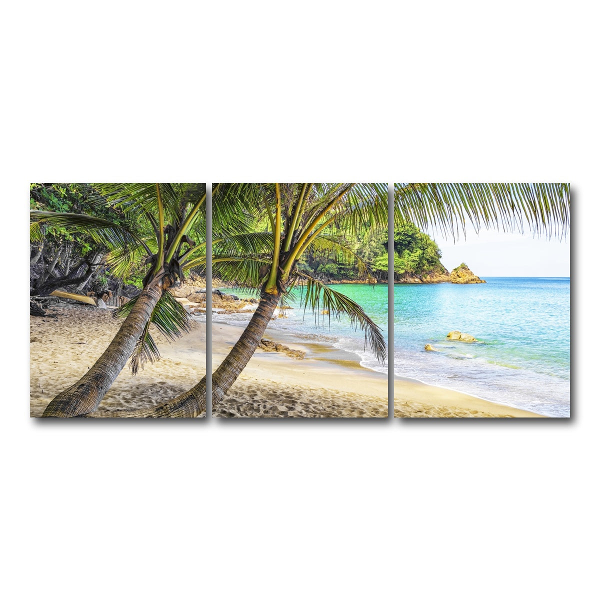 AUTO-MOCKUP WHITE | Banana Beach | 3 Piece | Gallery Wrap Canvas | group=18x24