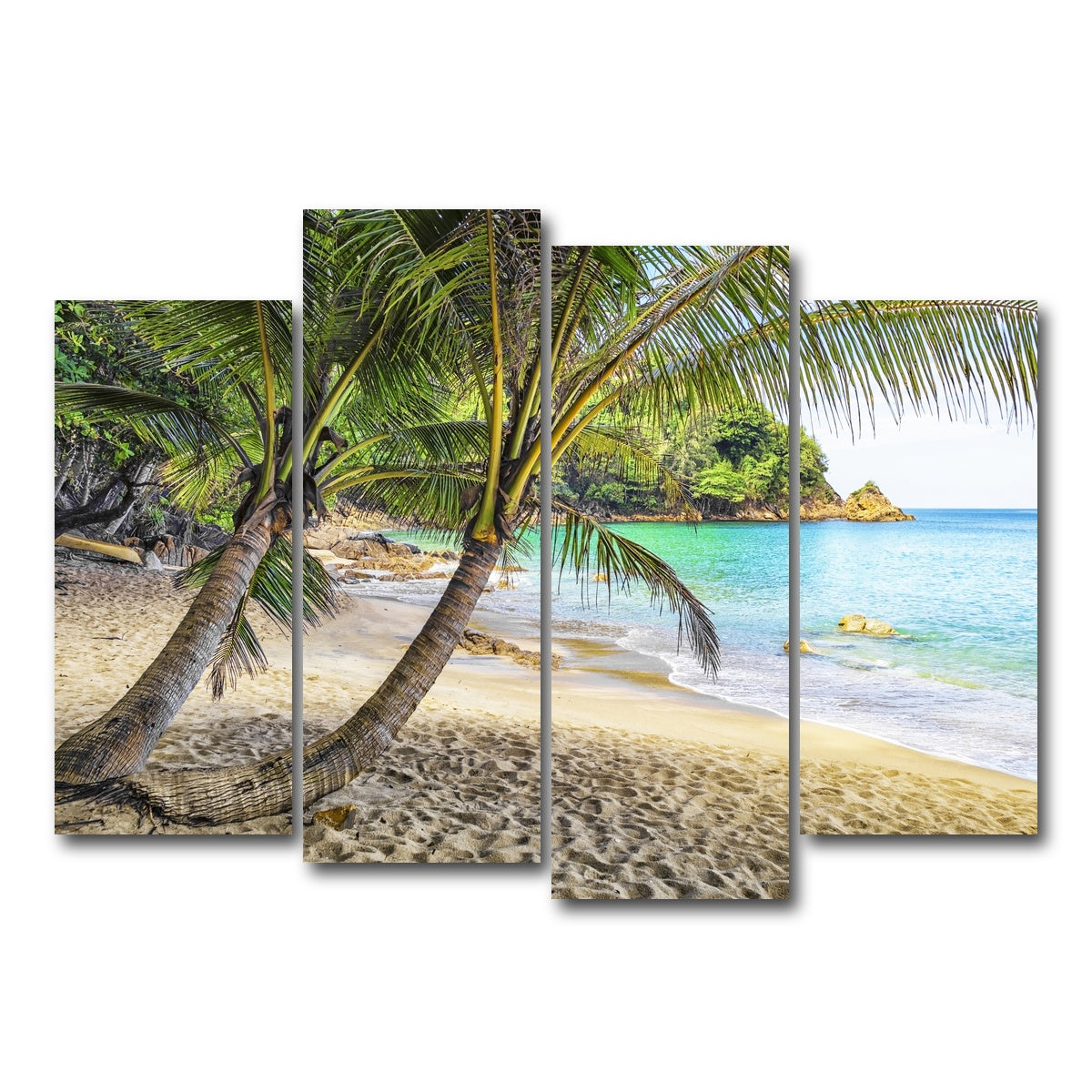 AUTO-MOCKUP WHITE | Banana Beach | 4 Piece | Gallery Wrap Canvas | group=4_normal