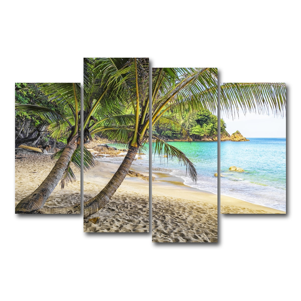 AUTO-MOCKUP WHITE | Banana Beach | 4 Piece | Gallery Wrap Canvas | group=4_short