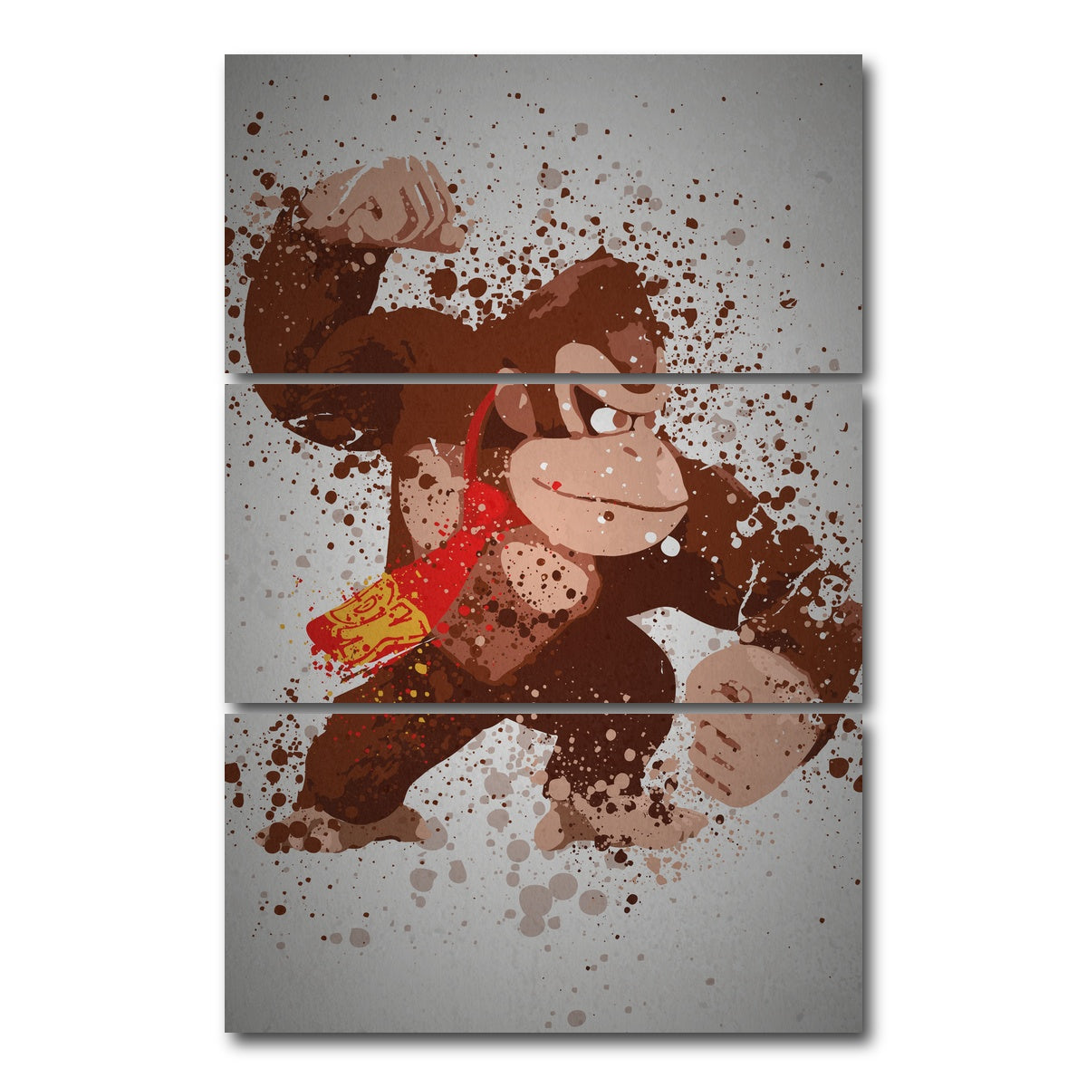 AUTO-MOCKUP WHITE | Banana Slamma | 3 Piece | Gallery Wrap Canvas | group=12x24_stacked