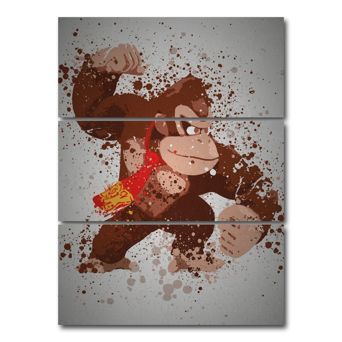 AUTO-MOCKUP WHITE | Banana Slamma | 3 Piece | Gallery Wrap Canvas | group=8x18_stacked