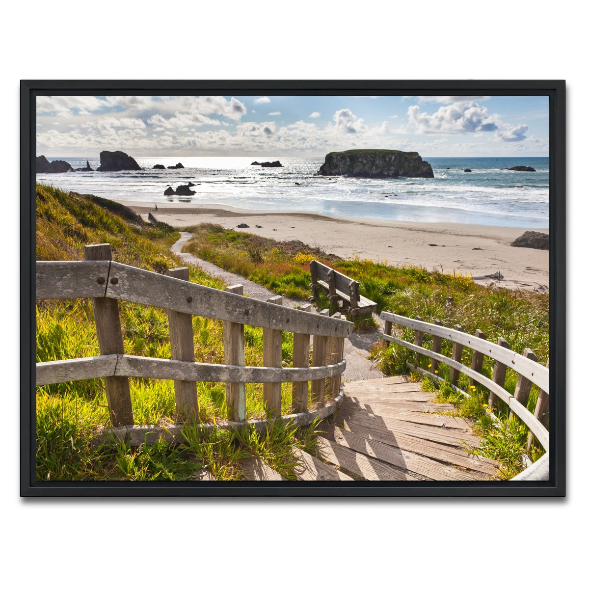 AUTO-MOCKUP WHITE | Bandon Beach | 1 Piece | Black Framed Canvas | group=4x3