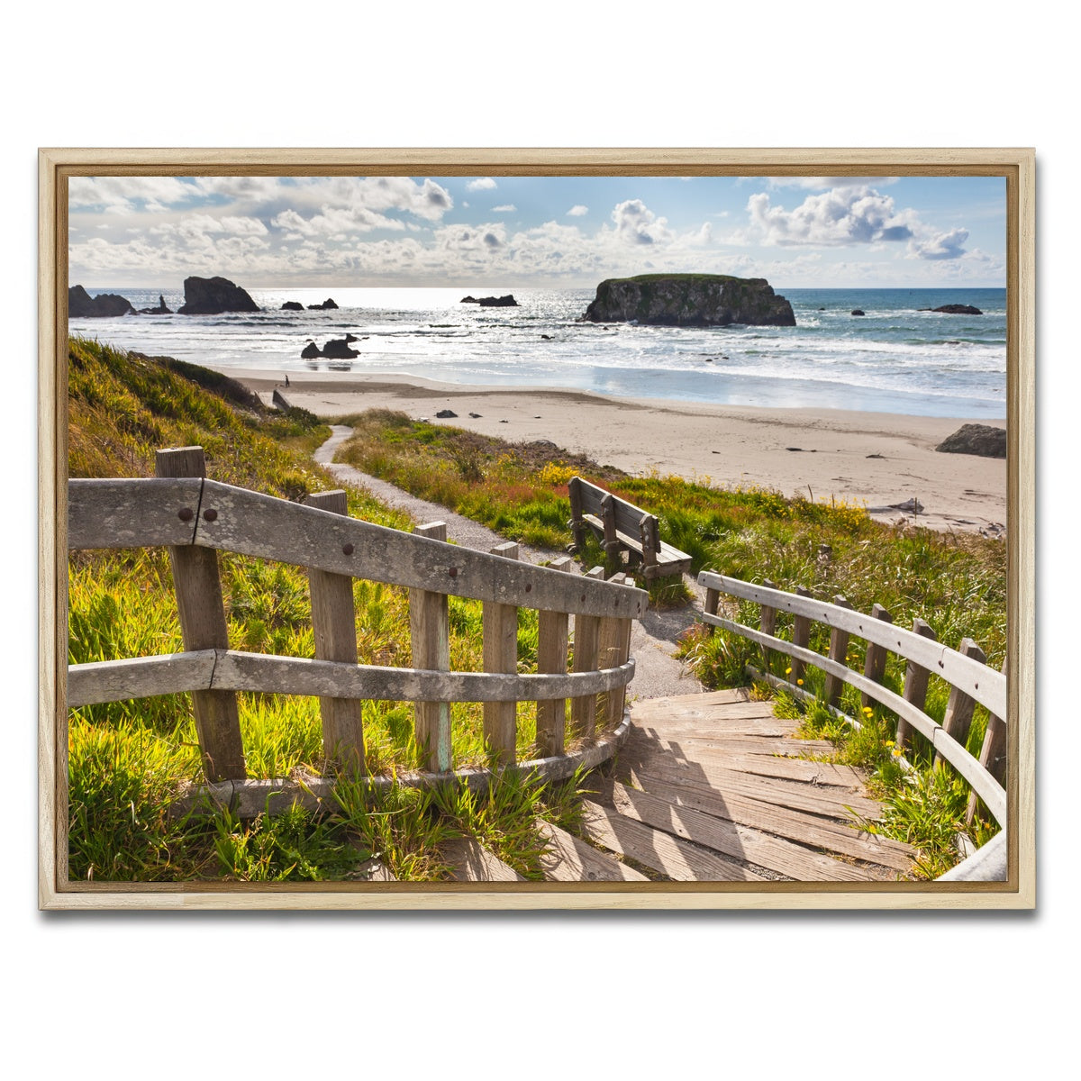 AUTO-MOCKUP WHITE | Bandon Beach | 1 Piece | Natural Framed Canvas | group=4x3