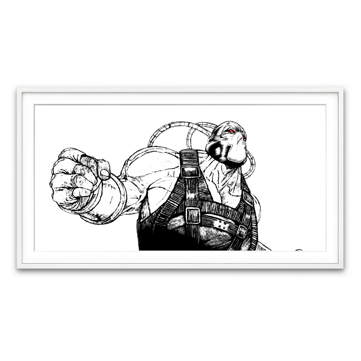 Framed Print 2x1 White