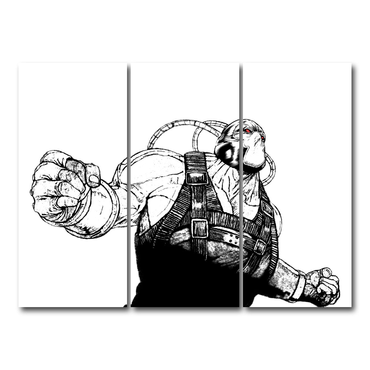 AUTO-MOCKUP WHITE | Bane Sketch | 3 Piece | Gallery Wrap Canvas | group=8x18