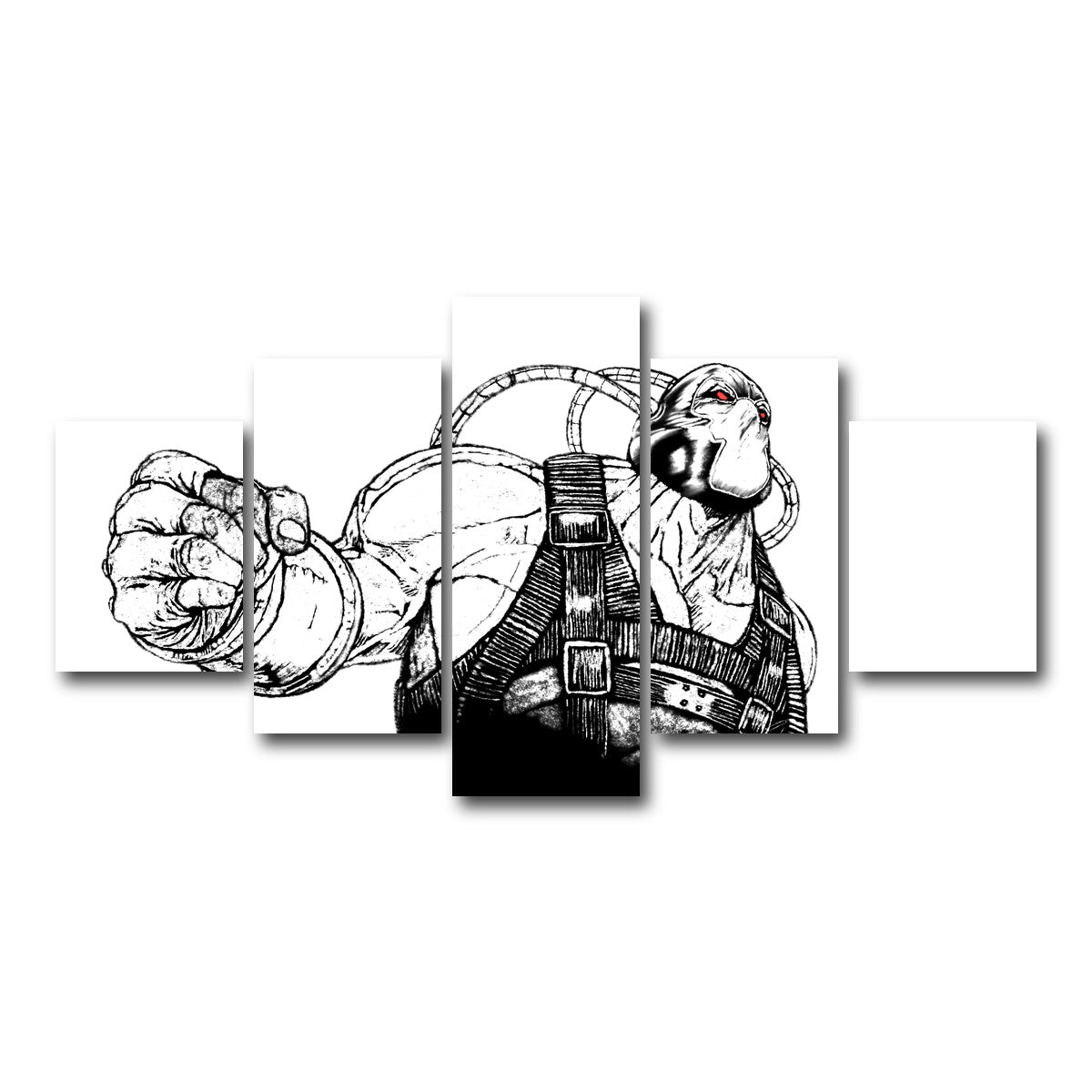 AUTO-MOCKUP WHITE | Bane Sketch | 5 Piece | Gallery Wrap Canvas | group=5_short