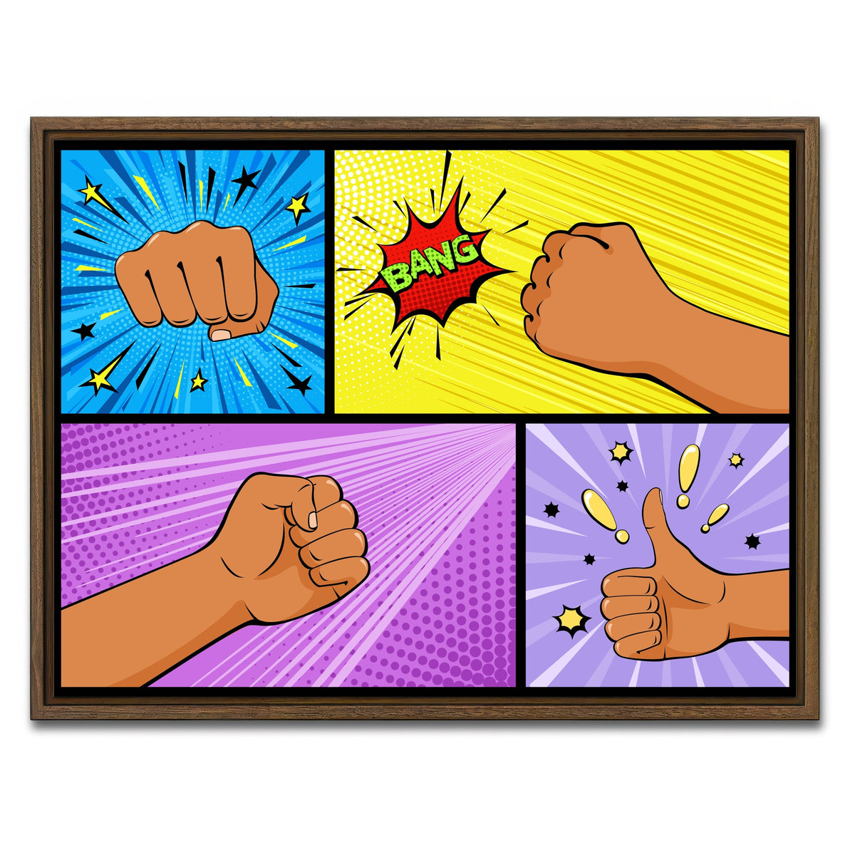 AUTO-MOCKUP WHITE | Bang | 1 Piece | Walnut Framed Canvas | group=4x3