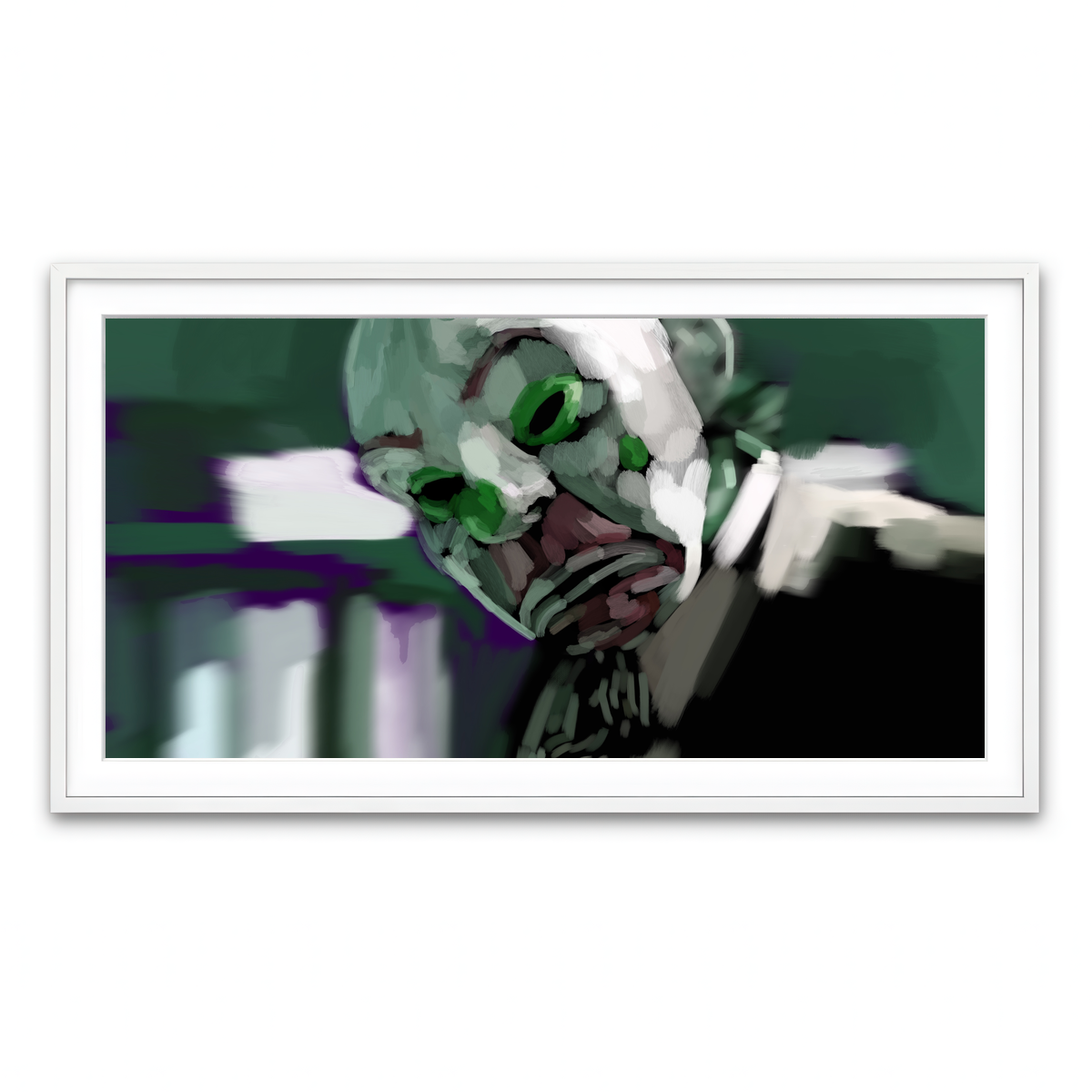 Framed Print 2x1 White