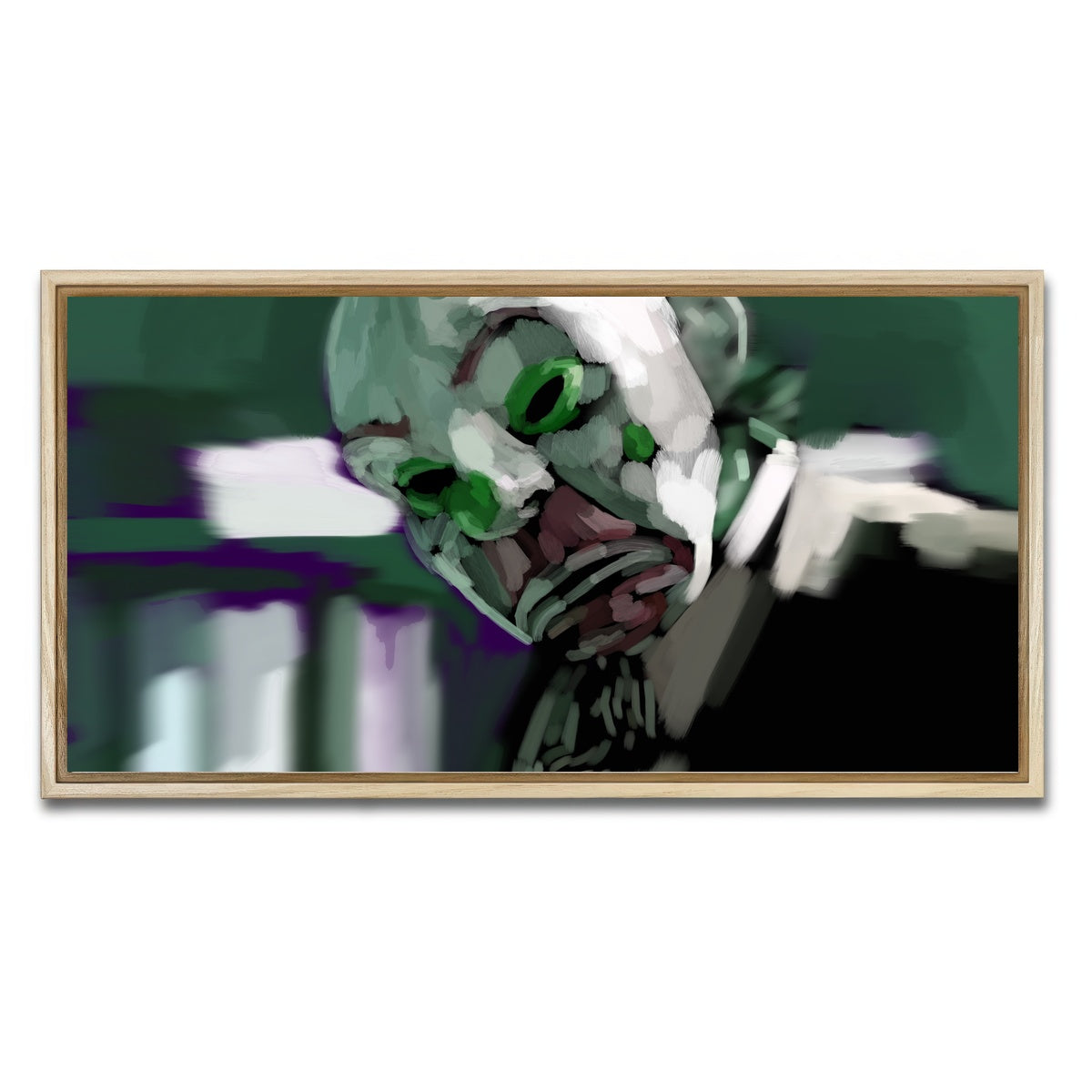 AUTO-MOCKUP WHITE | Bank Robber Clown | 1 Piece | Natural Framed Canvas | group=2x1
