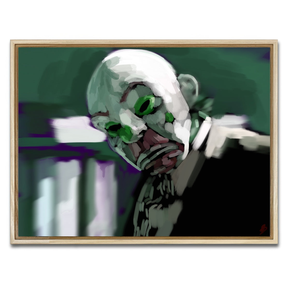 AUTO-MOCKUP WHITE | Bank Robber Clown | 1 Piece | Natural Framed Canvas | group=4x3