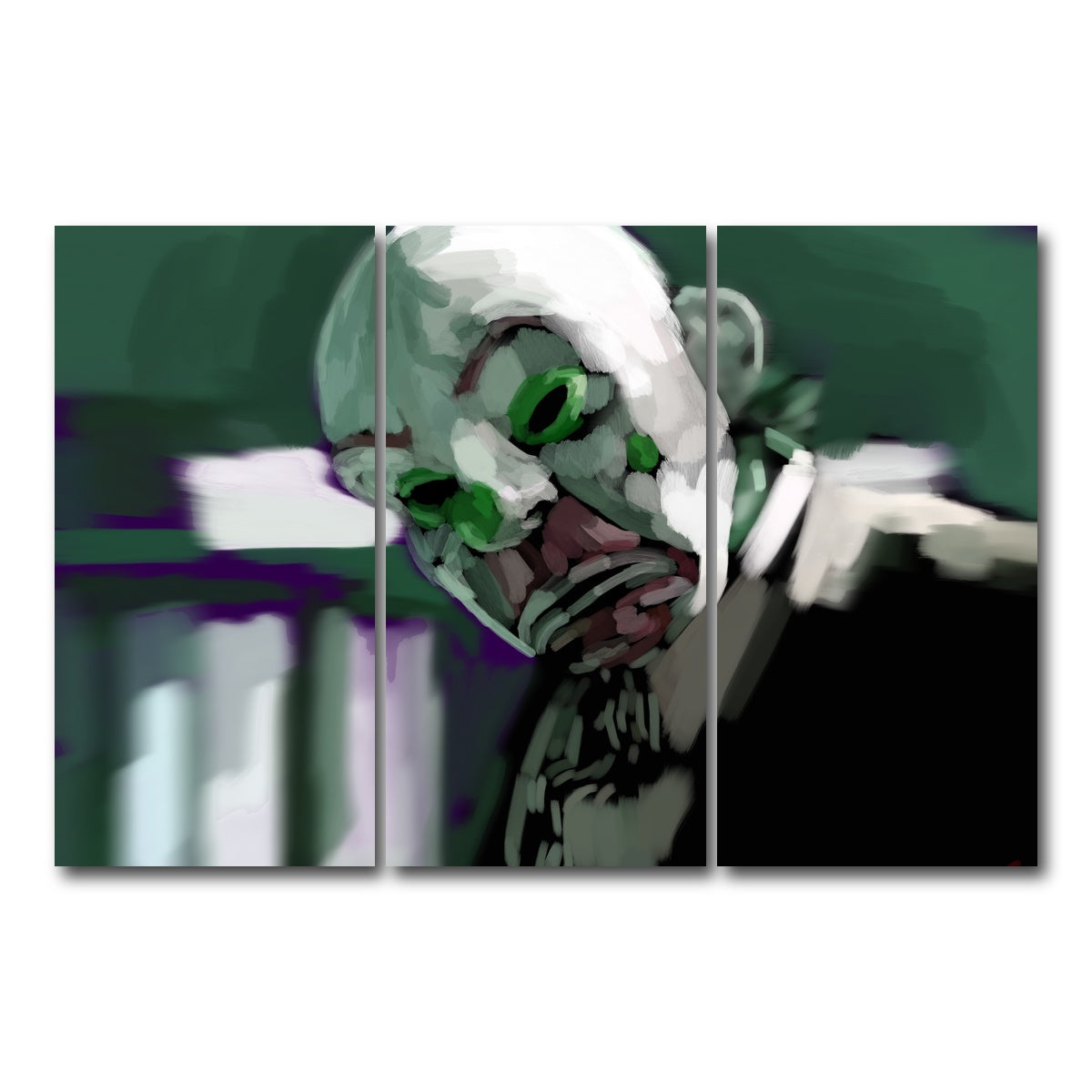 AUTO-MOCKUP WHITE | Bank Robber Clown | 3 Piece | Gallery Wrap Canvas | group=12x24