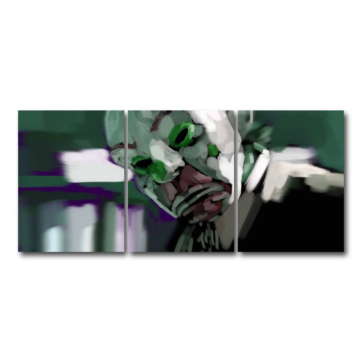 AUTO-MOCKUP WHITE | Bank Robber Clown | 3 Piece | Gallery Wrap Canvas | group=18x24