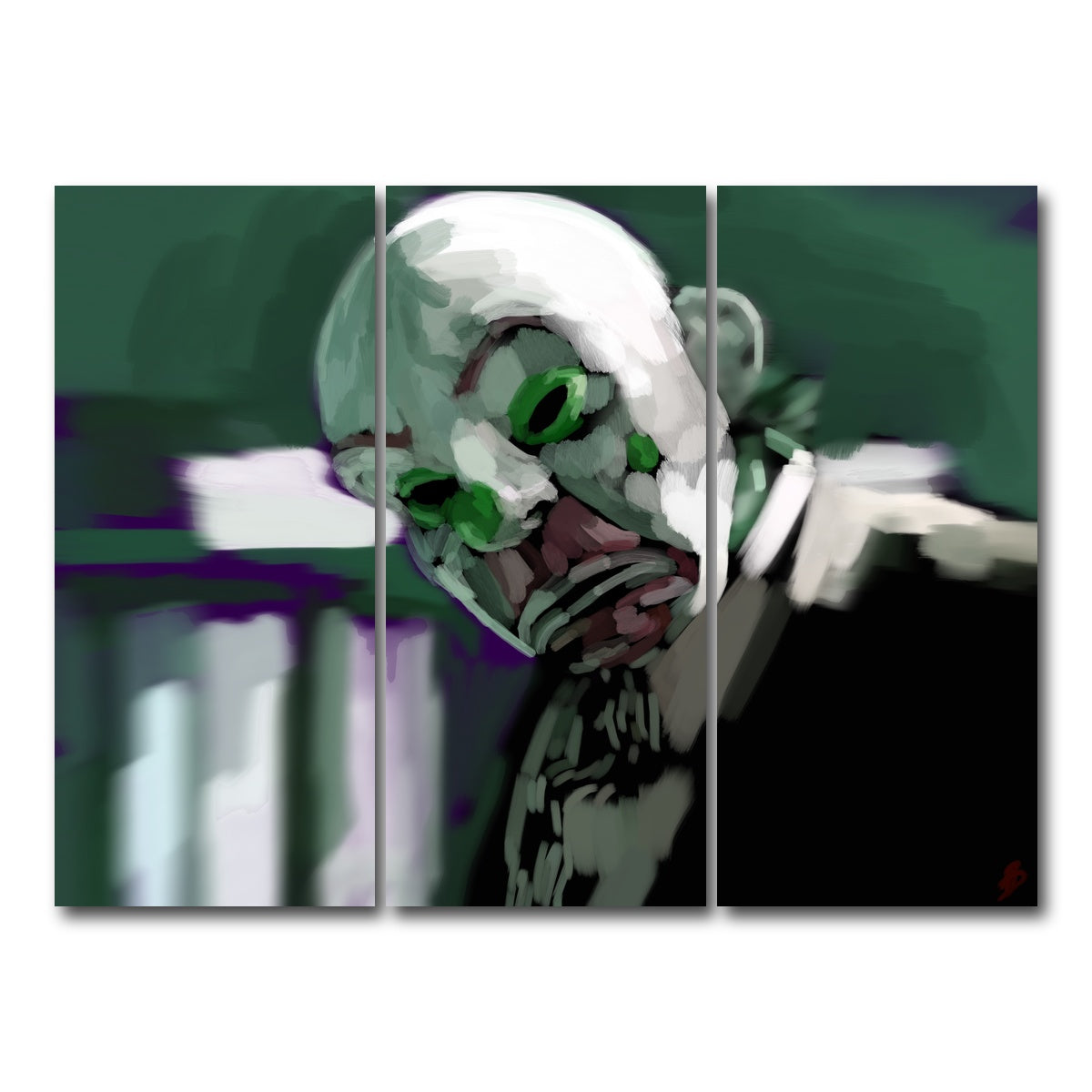 AUTO-MOCKUP WHITE | Bank Robber Clown | 3 Piece | Gallery Wrap Canvas | group=8x18