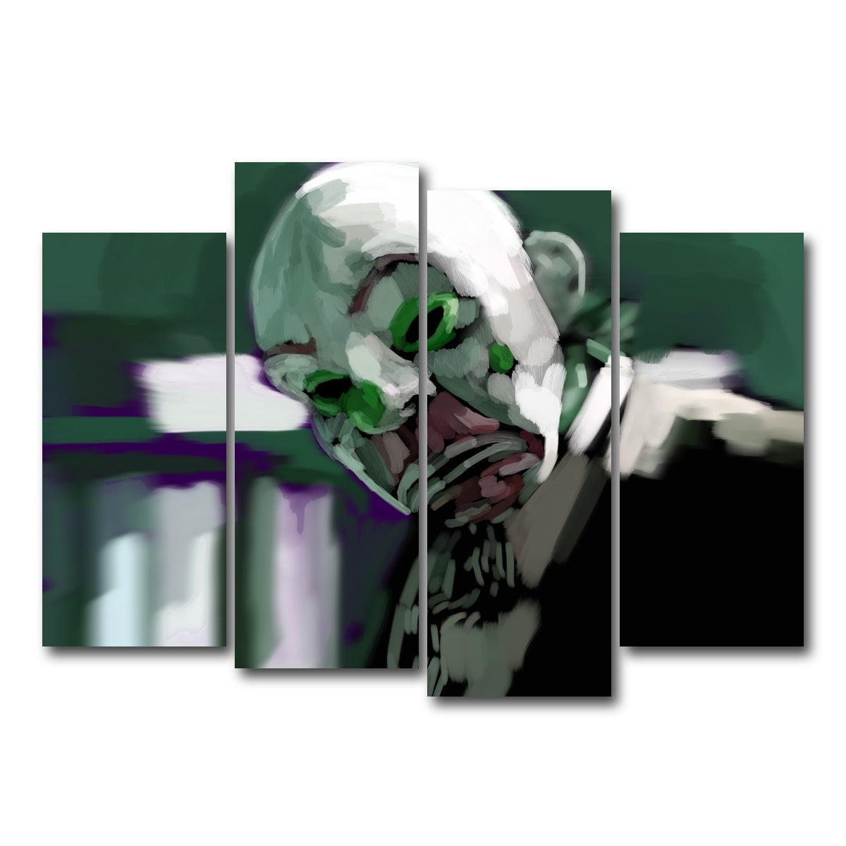 AUTO-MOCKUP WHITE | Bank Robber Clown | 4 Piece | Gallery Wrap Canvas | group=4_normal