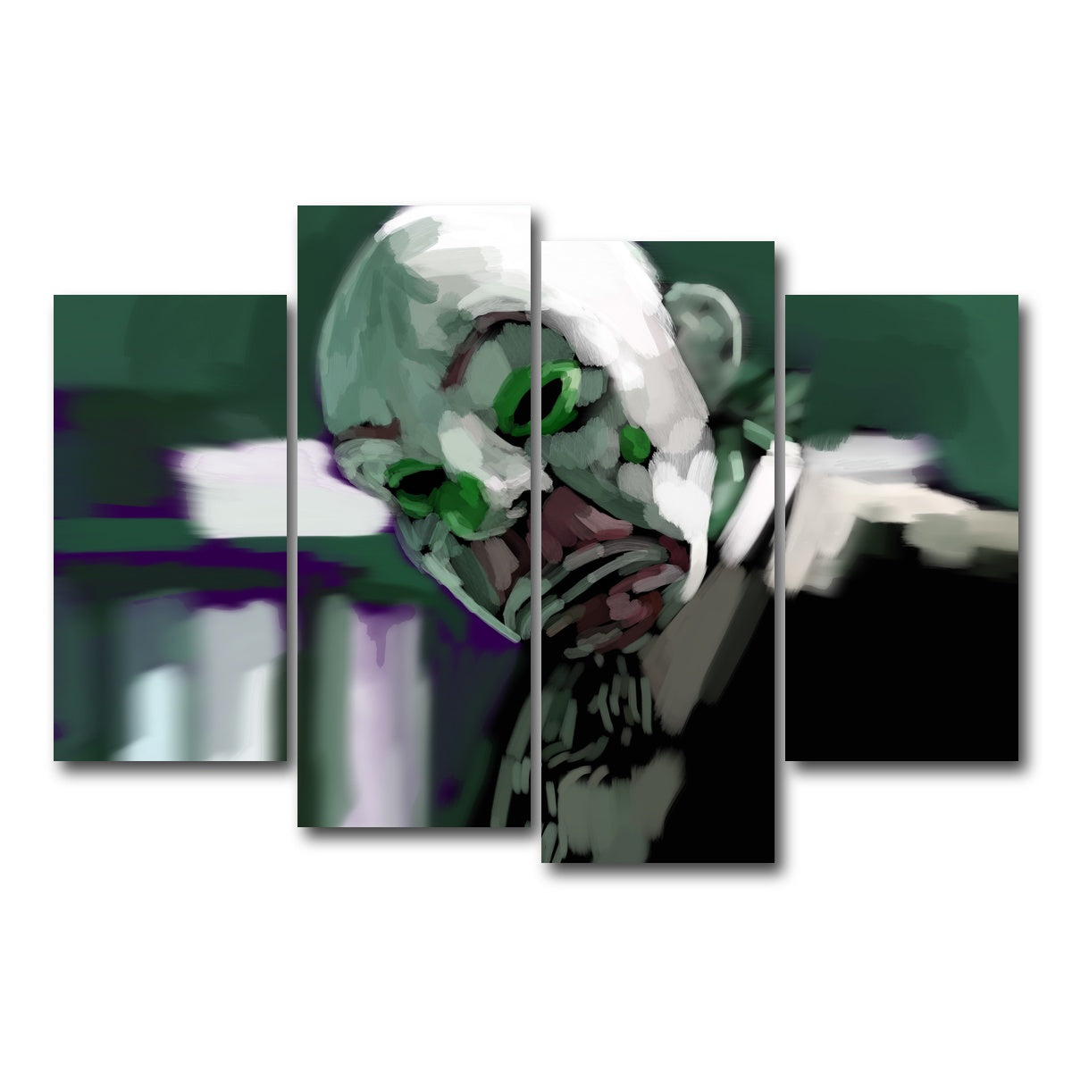 AUTO-MOCKUP WHITE | Bank Robber Clown | 4 Piece | Gallery Wrap Canvas | group=4_short