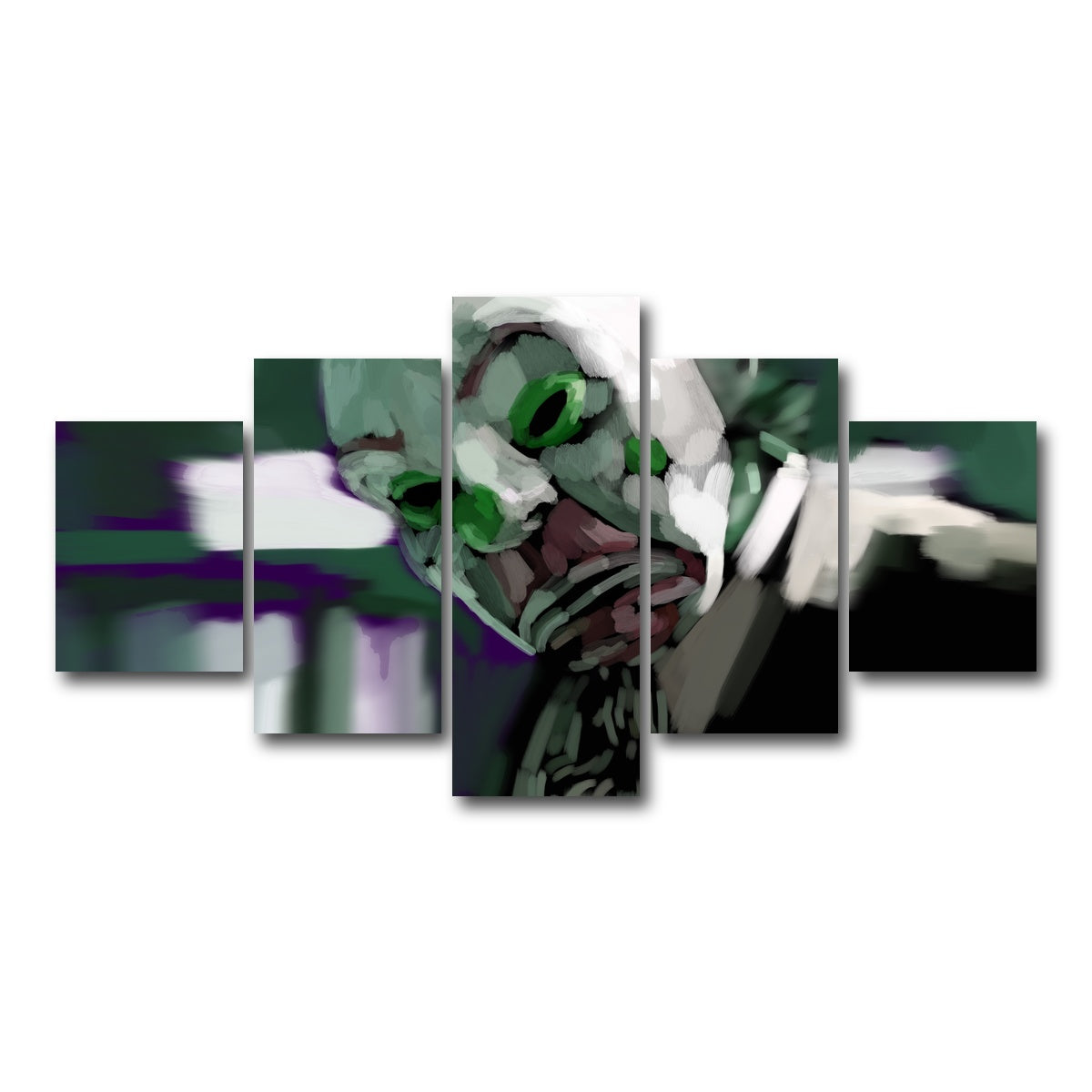 AUTO-MOCKUP WHITE | Bank Robber Clown | 5 Piece | Gallery Wrap Canvas | group=5_short