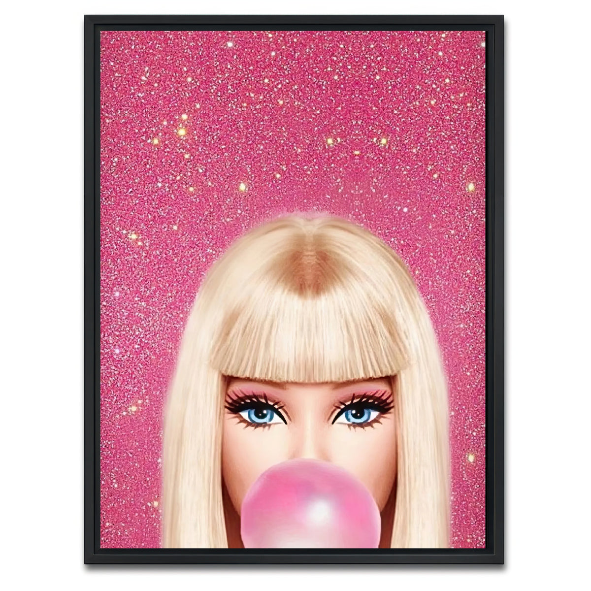 AUTO-MOCKUP WHITE | Barbie Bubble | 1 Piece | Black Framed Canvas | group=3x4