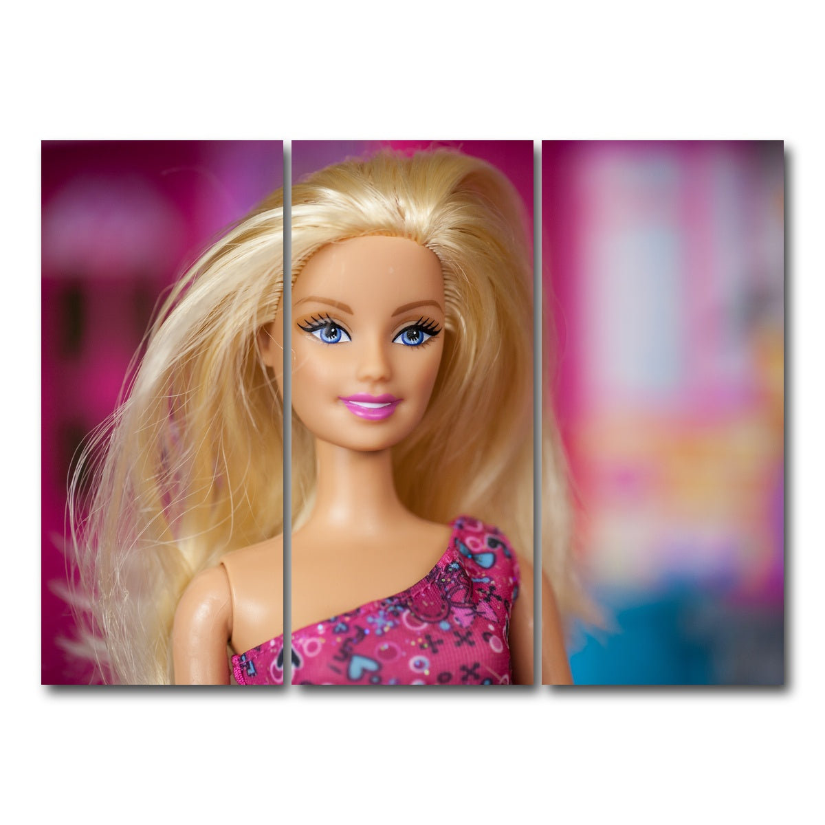 AUTO-MOCKUP WHITE | Barbie Doll | 3 Piece | Gallery Wrap Canvas | group=8x18