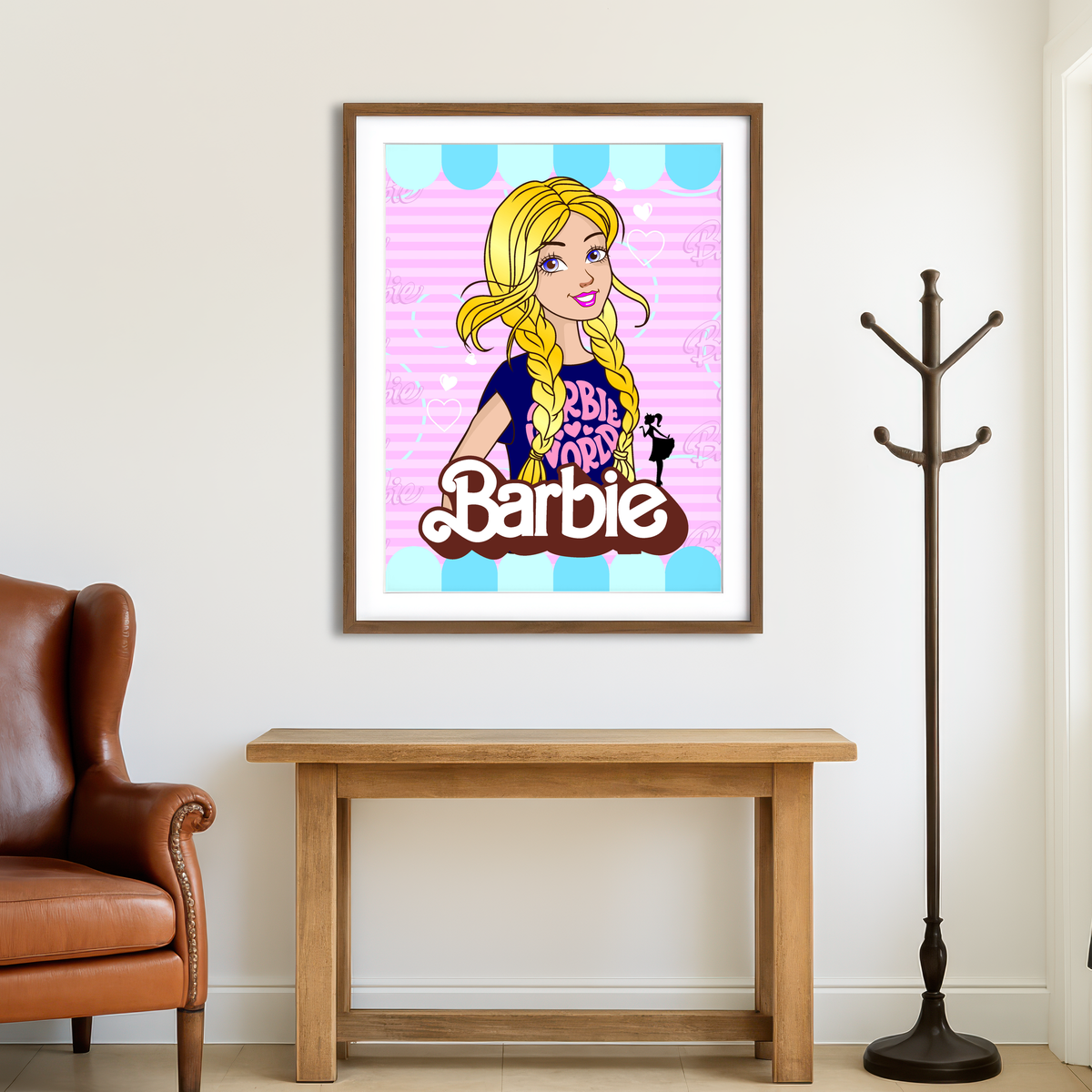 AUTO-MOCKUP ROOM | Barbie Girl Wall Art