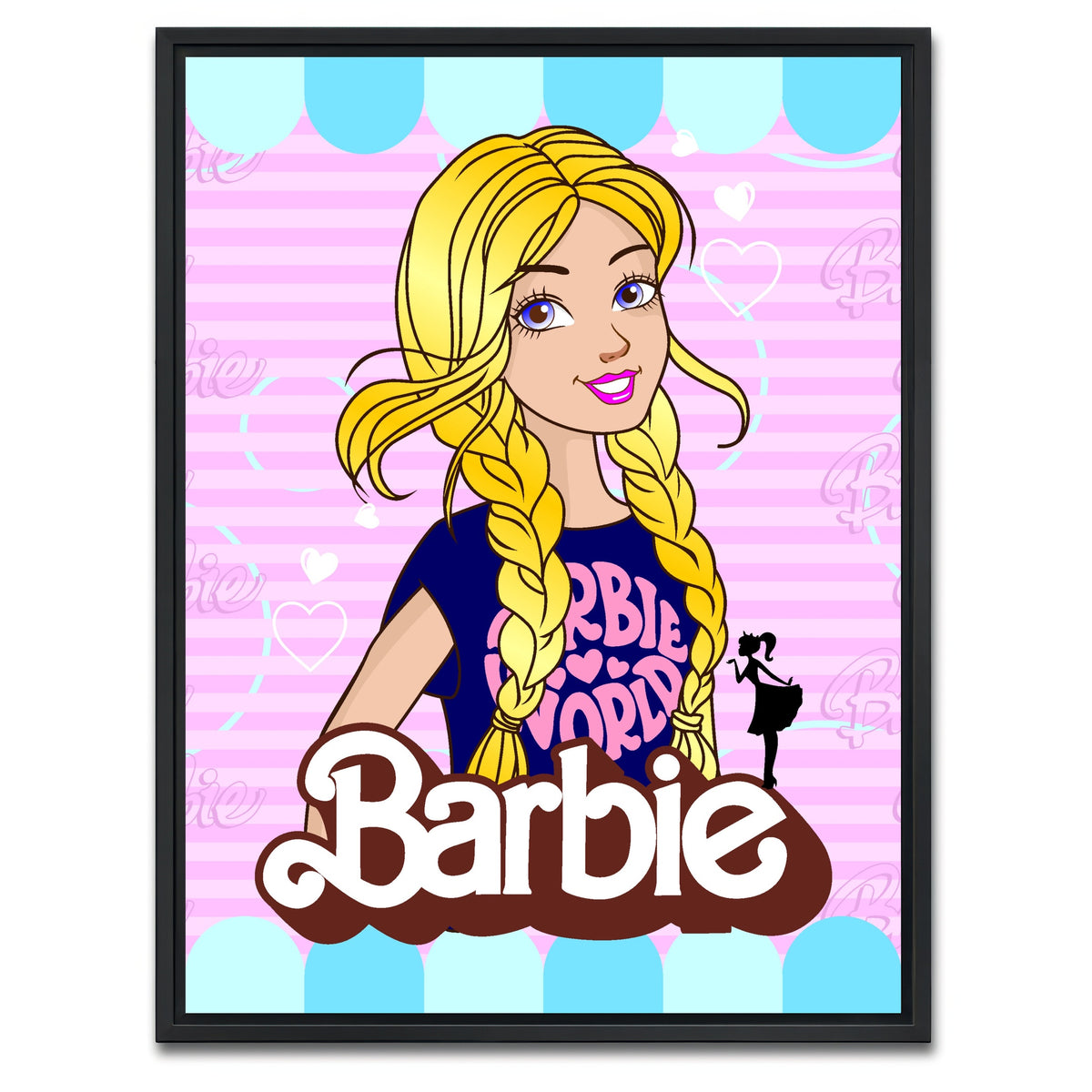 AUTO-MOCKUP WHITE | Barbie Girl | 1 Piece | Black Framed Canvas | group=3x4