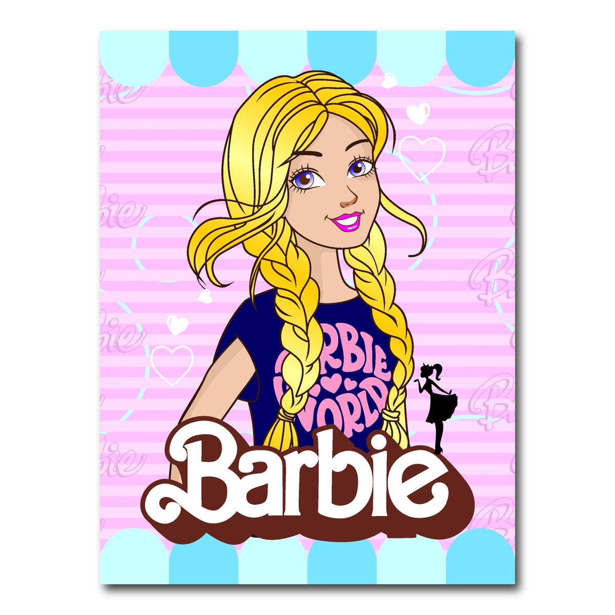 AUTO-MOCKUP WHITE | Barbie Girl | 1 Piece | Gallery Wrap Canvas | group=3x4