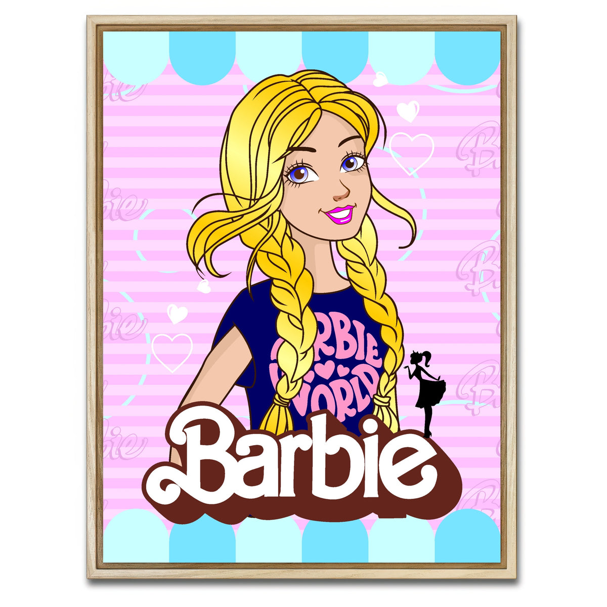 AUTO-MOCKUP WHITE | Barbie Girl | 1 Piece | Natural Framed Canvas | group=3x4