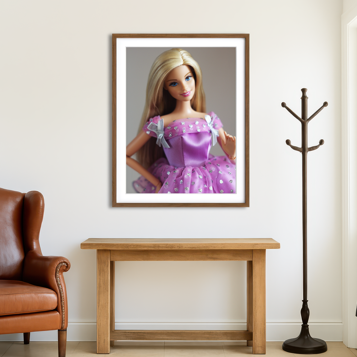 AUTO-MOCKUP ROOM | Barbie Purple Wall Art