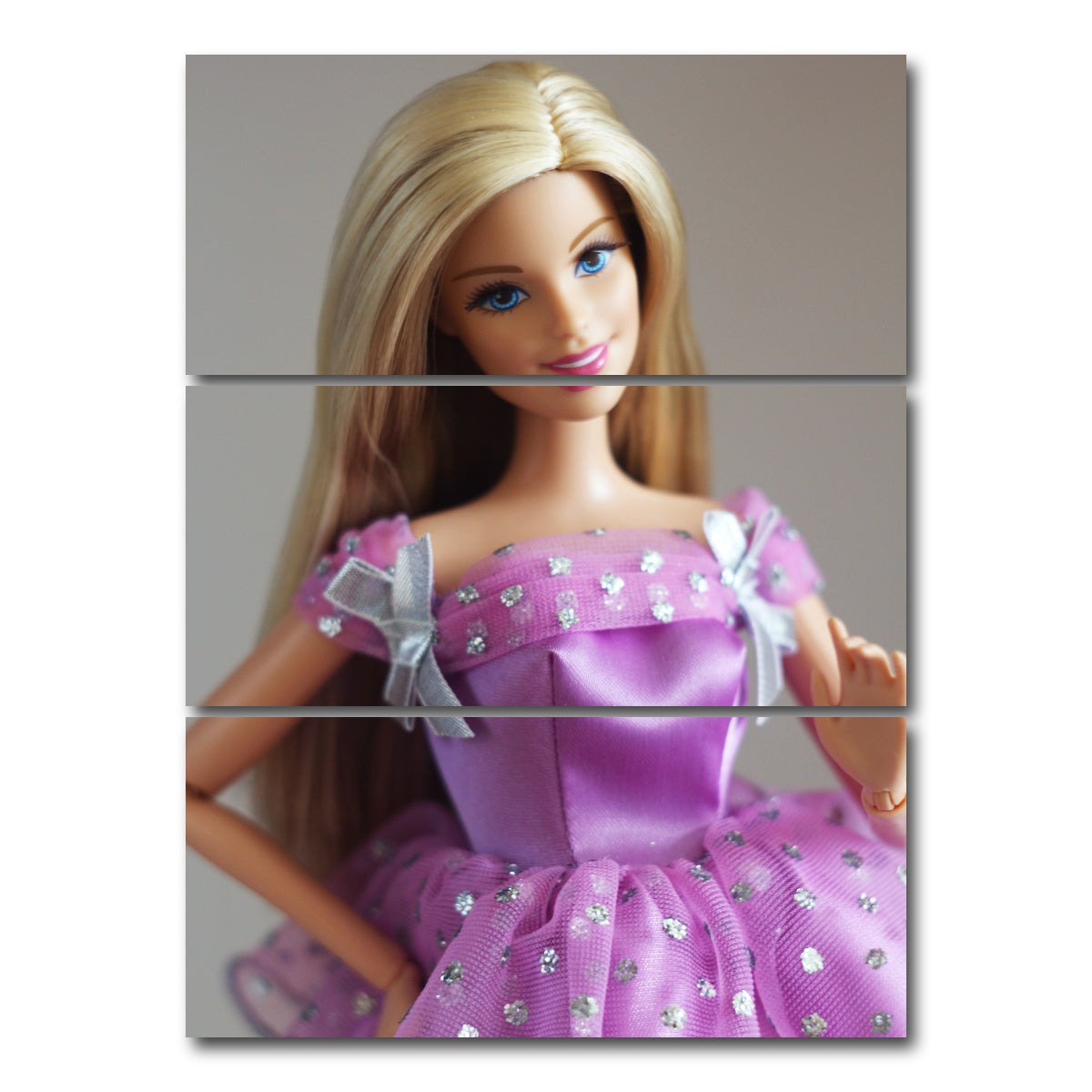 AUTO-MOCKUP WHITE | Barbie Purple | 3 Piece | Gallery Wrap Canvas | group=8x18_stacked