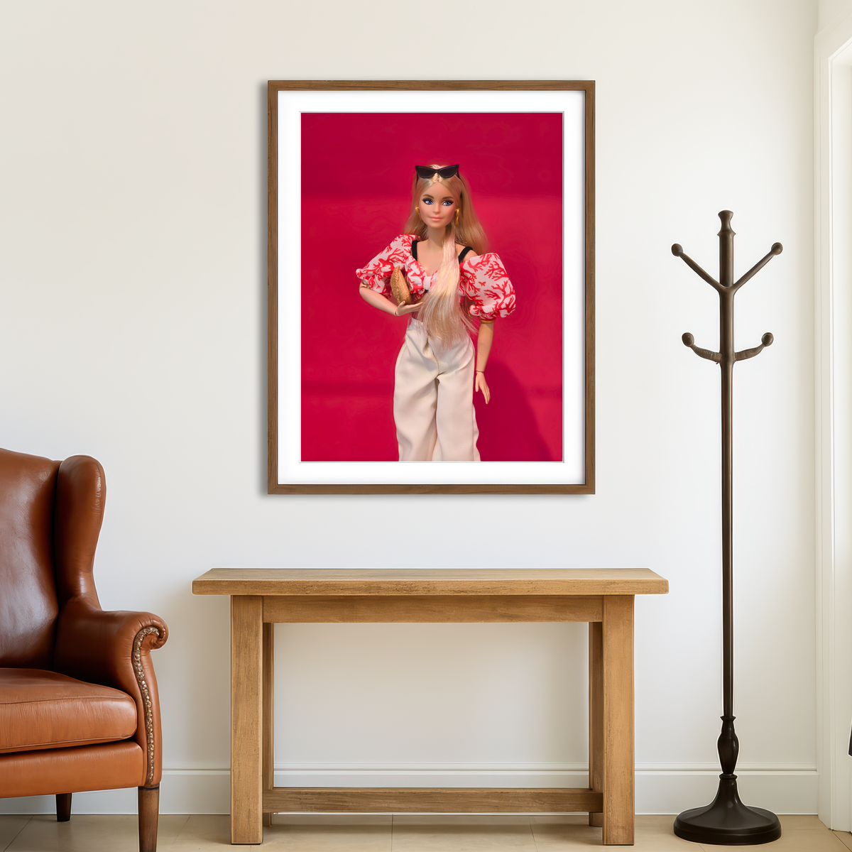 AUTO-MOCKUP ROOM | Barbie Red Wall Art