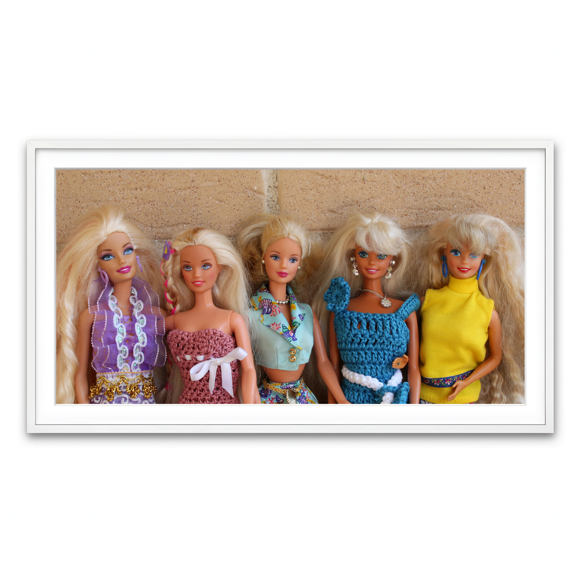 Framed Print 2x1 White