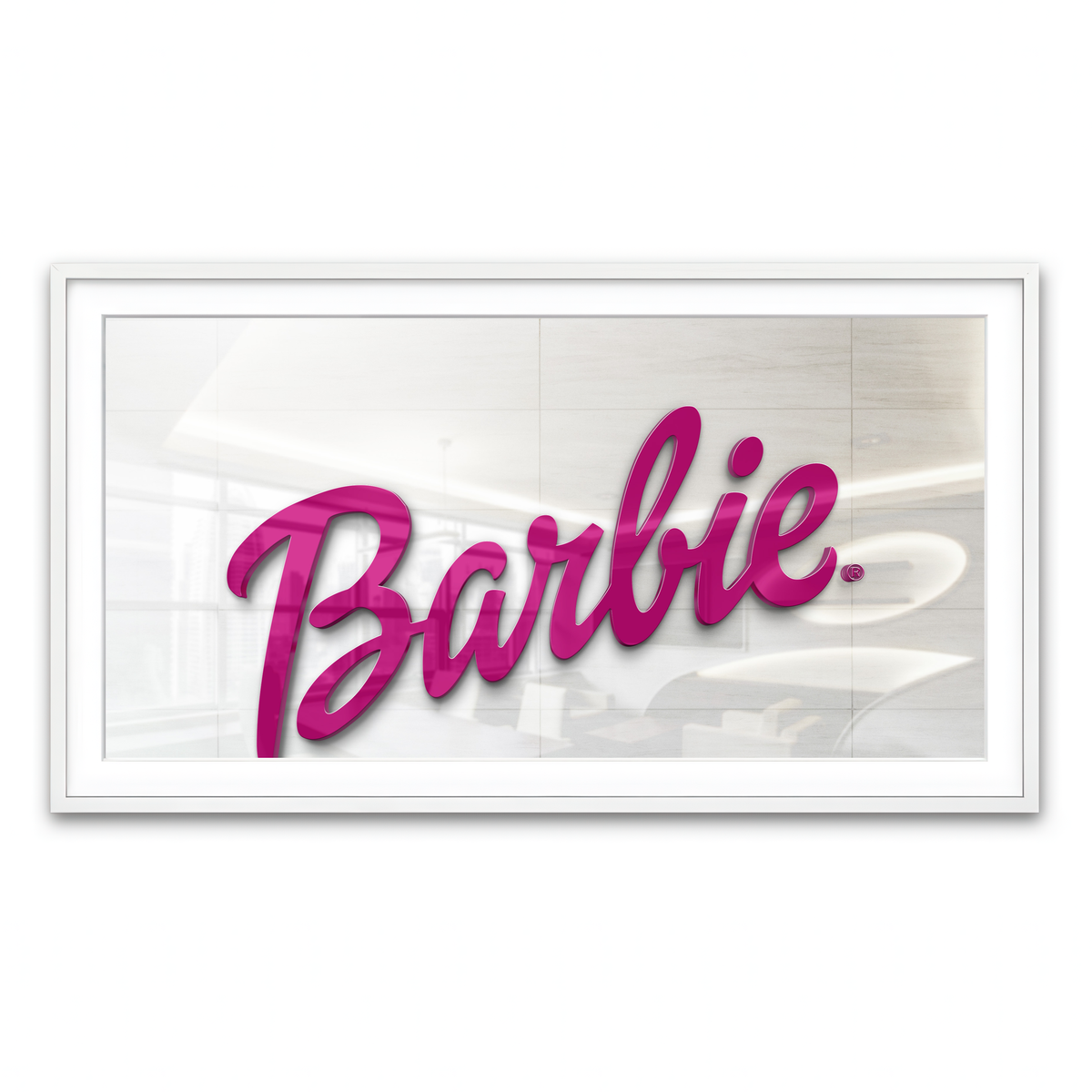 Framed Print 2x1 White