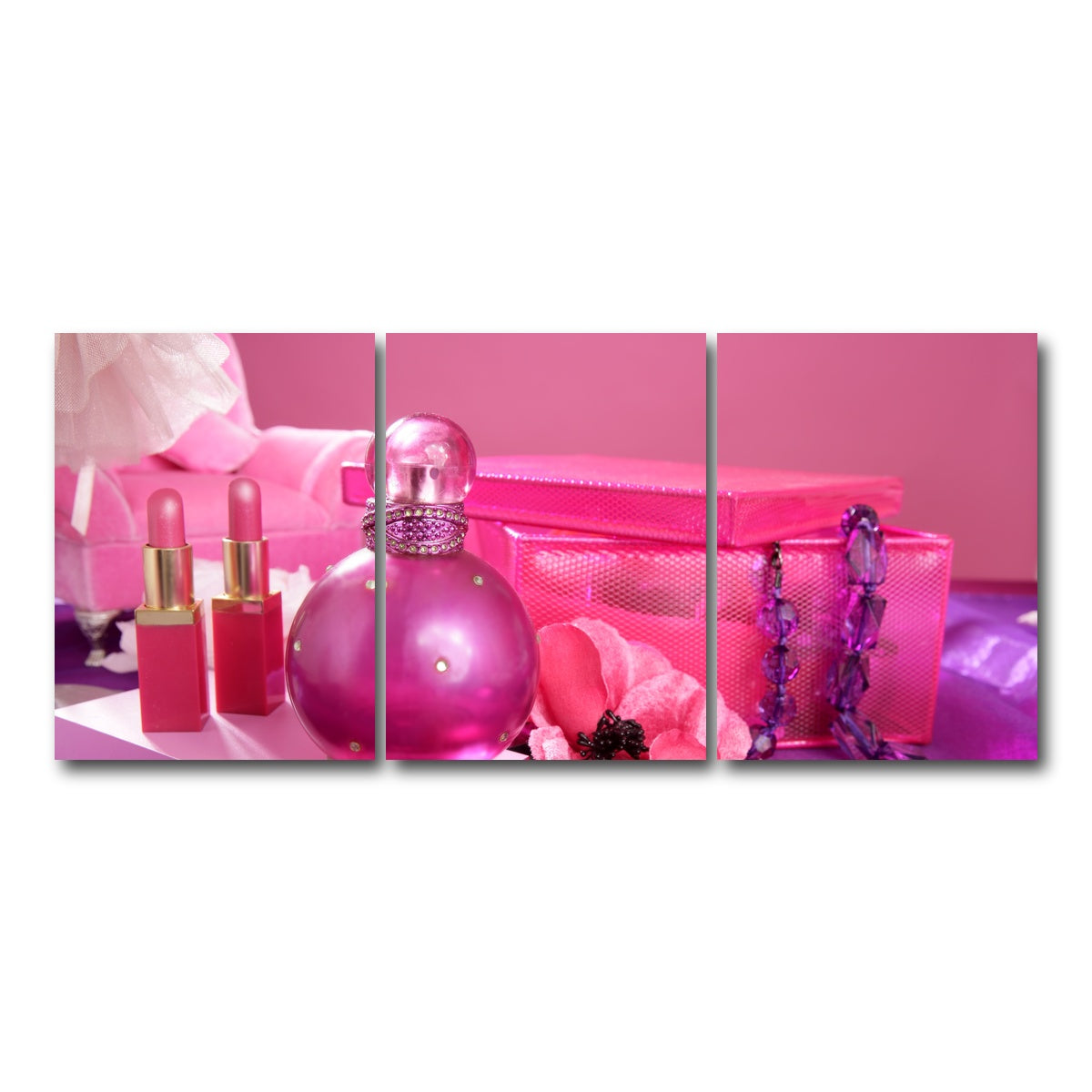 AUTO-MOCKUP WHITE | Barbie style makeup vanity | 3 Piece | Gallery Wrap Canvas | group=18x24