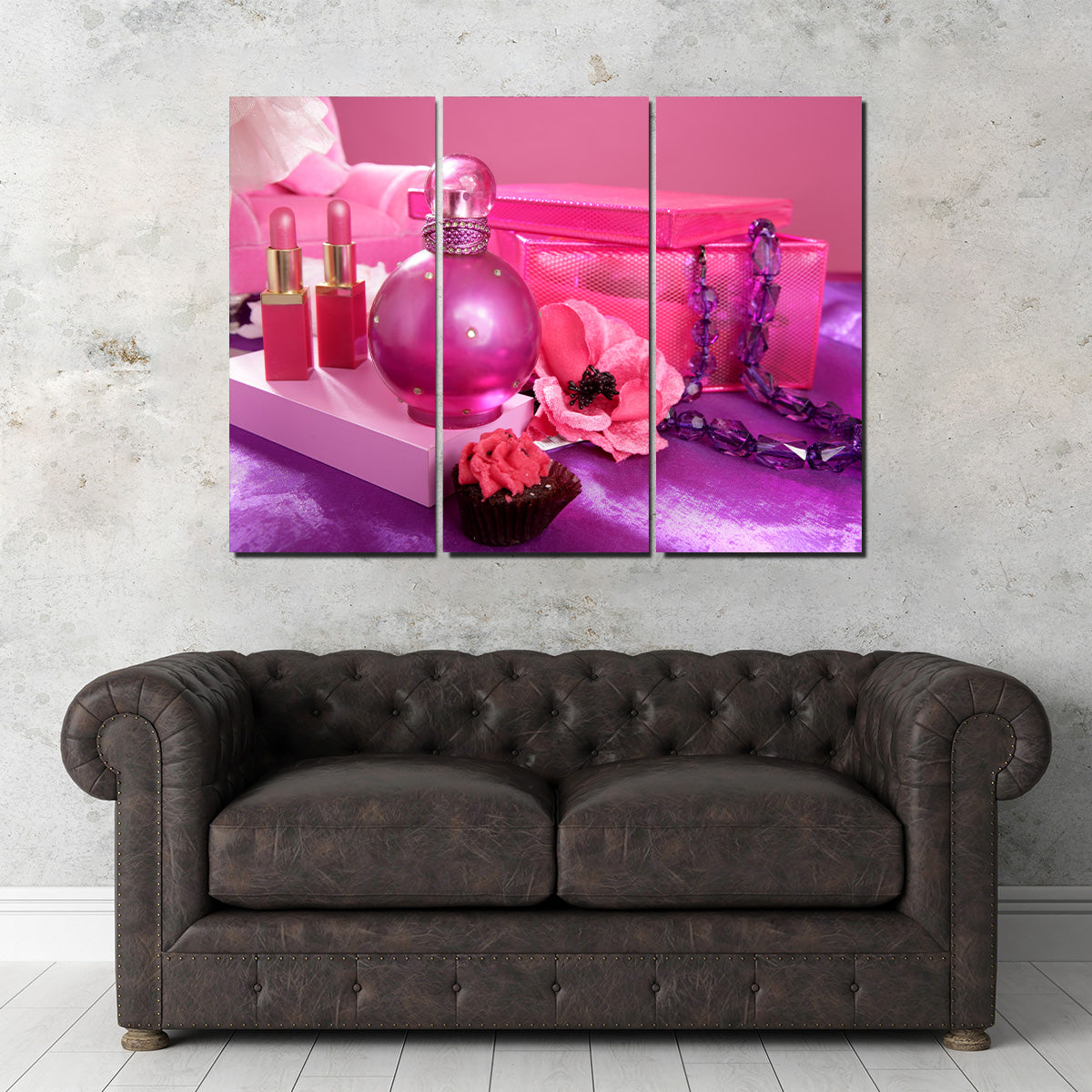 Barbie Style Makeup Vanity Wall Art