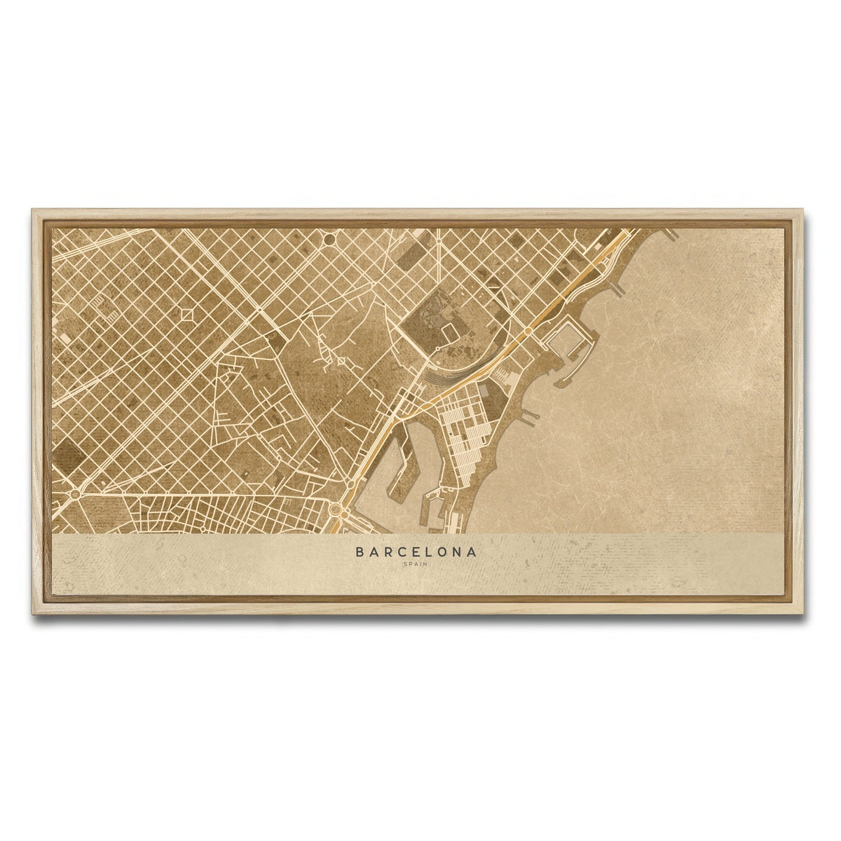 AUTO-MOCKUP WHITE | Barcelona | 1 Piece | Natural Framed Canvas | group=2x1