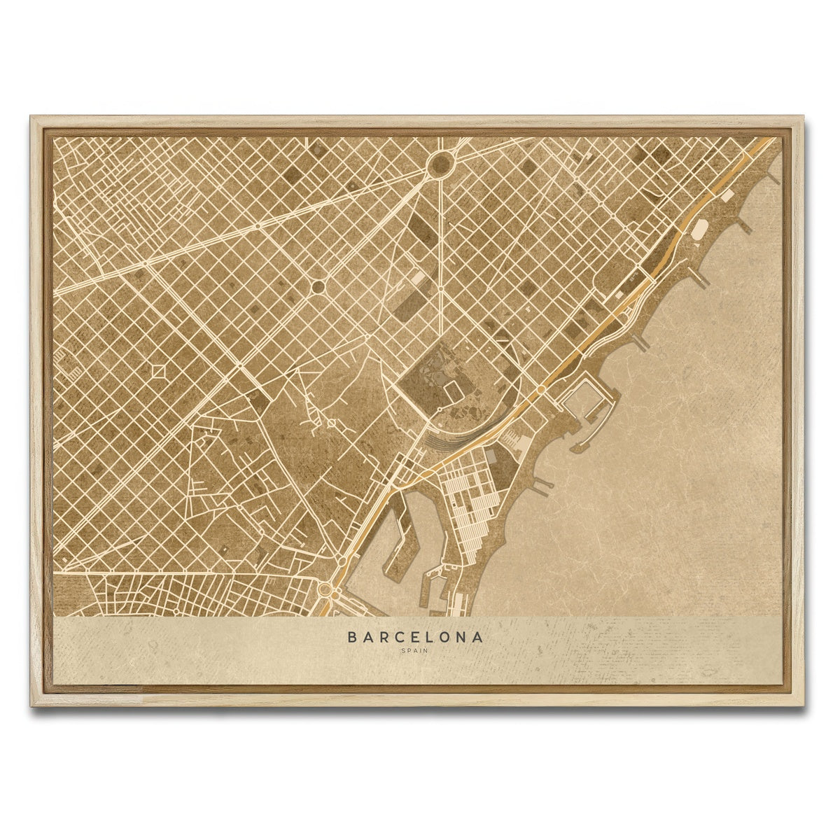 AUTO-MOCKUP WHITE | Barcelona | 1 Piece | Natural Framed Canvas | group=4x3