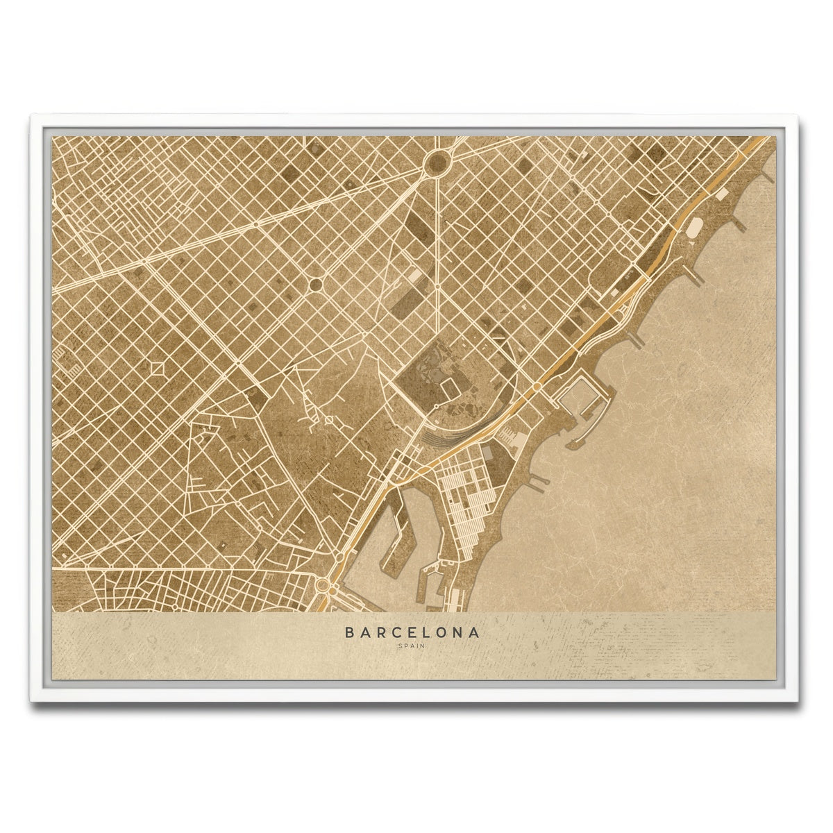 AUTO-MOCKUP WHITE | Barcelona | 1 Piece | White Framed Canvas | group=4x3