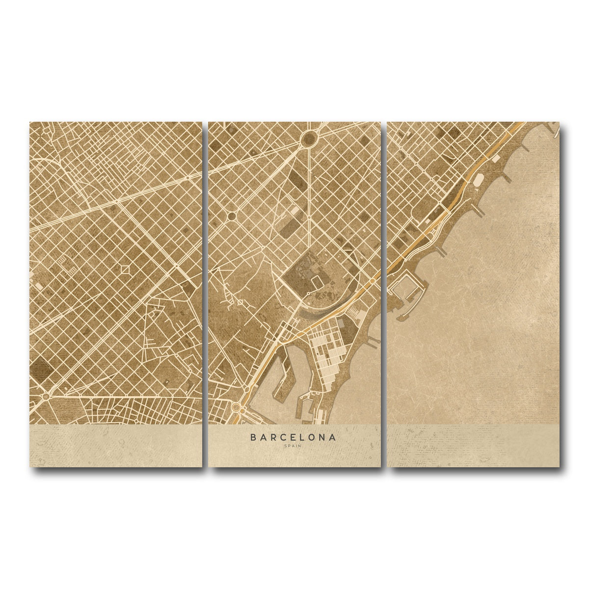 AUTO-MOCKUP WHITE | Barcelona | 3 Piece | Gallery Wrap Canvas | group=12x24