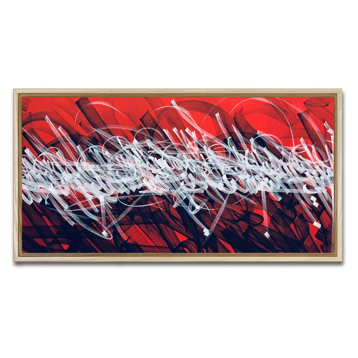 AUTO-MOCKUP WHITE | Bash Red | 1 Piece | Natural Framed Canvas | group=2x1