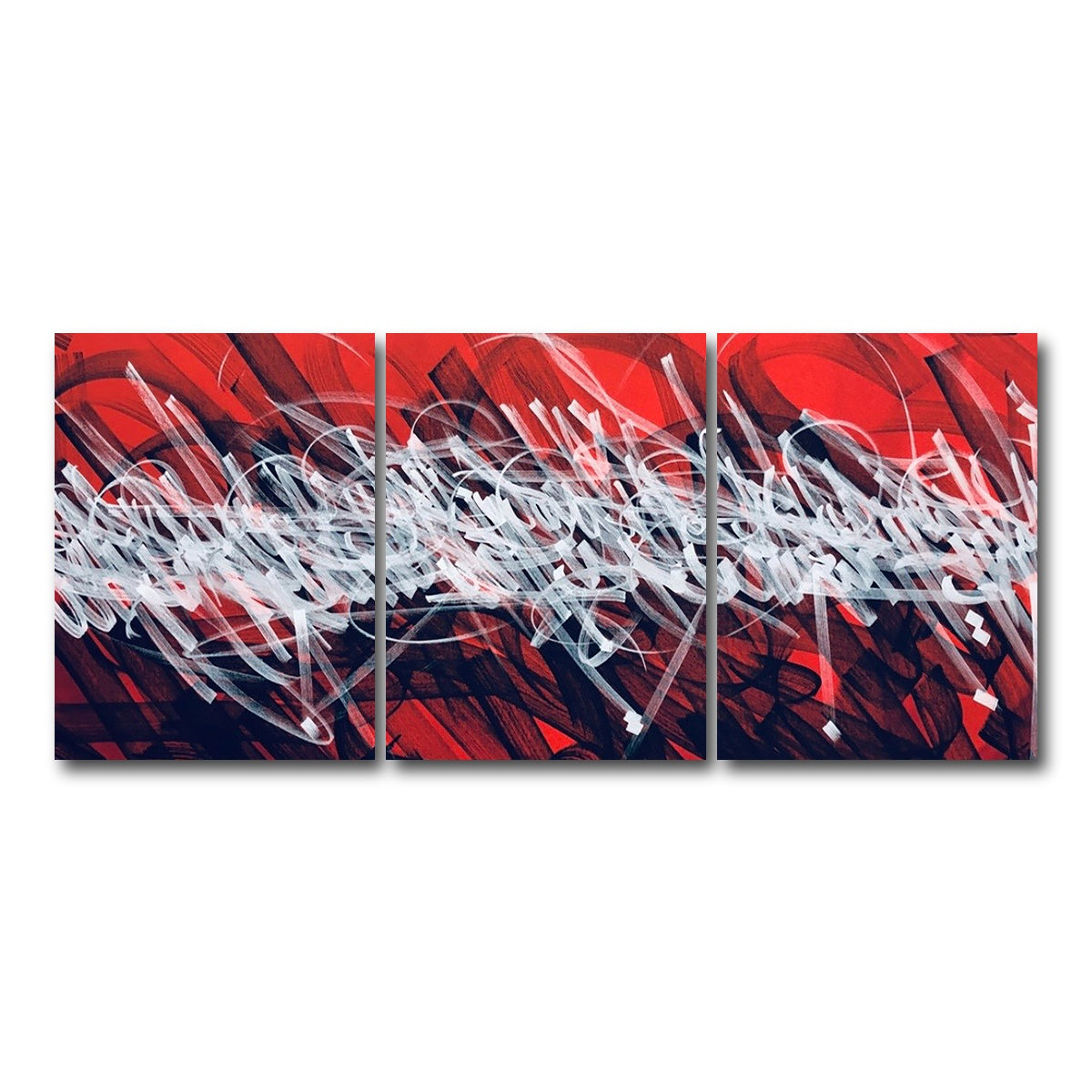 AUTO-MOCKUP WHITE | Bash Red | 3 Piece | Gallery Wrap Canvas | group=18x24